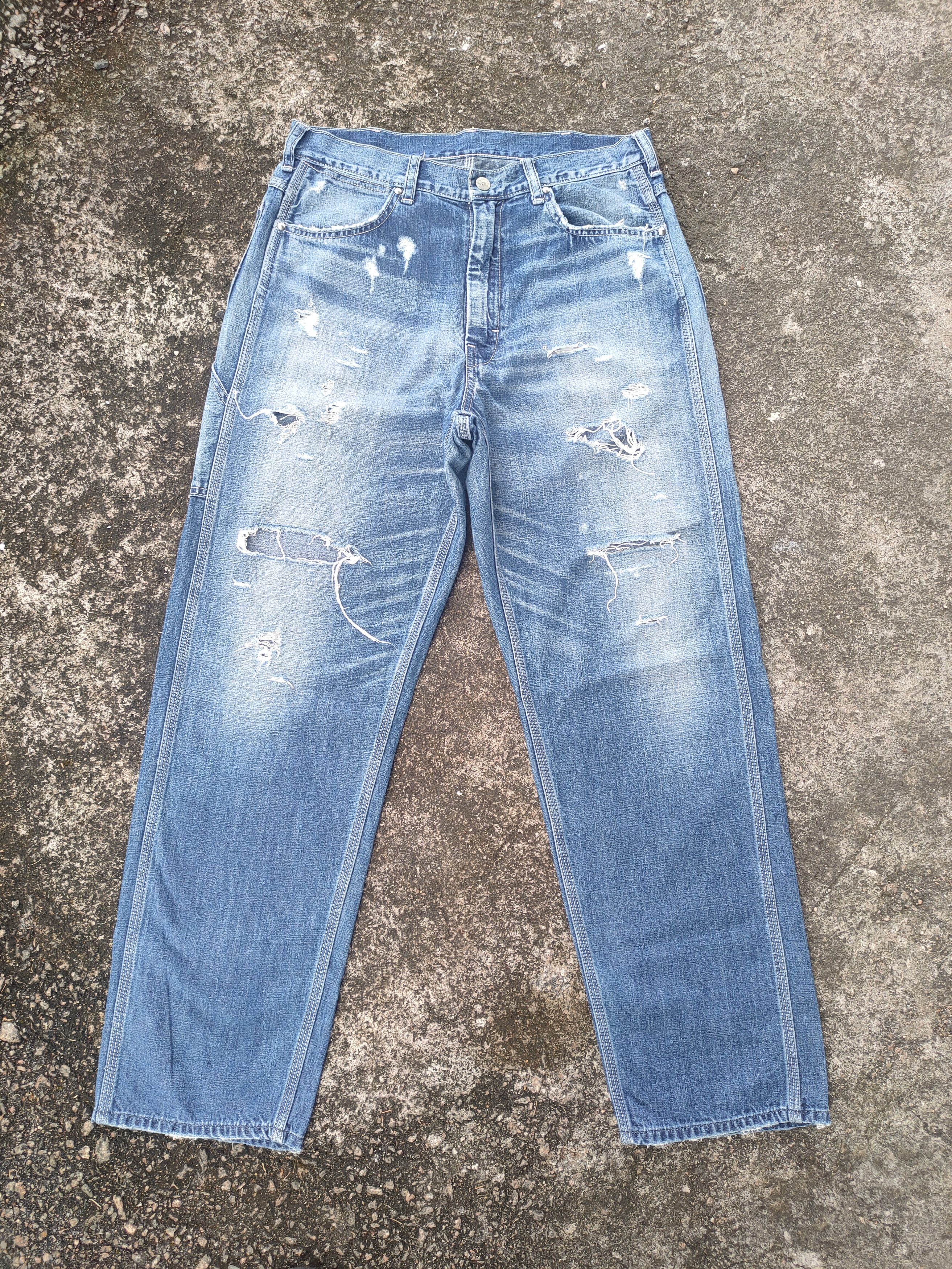 Japanese Brand VINTAGE RNA SLANG FADED DISTRESSED CARGO PANTS Size US 32 / EU 48 - 1 Thumbnail