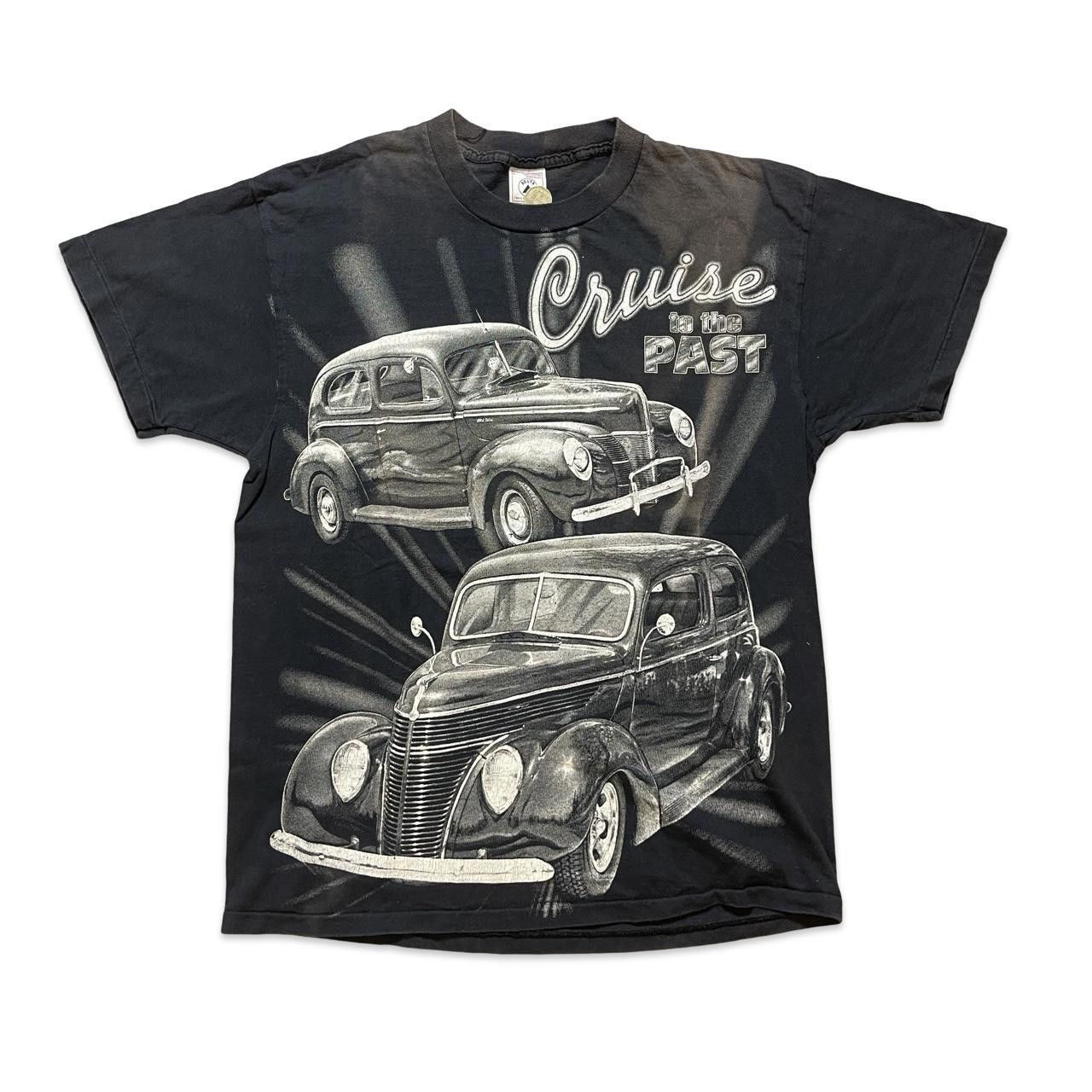 Designer 1990s “Cruise to the Past” black and white vintage car tee Size US L / EU 52-54 / 3 - 1 Thumbnail