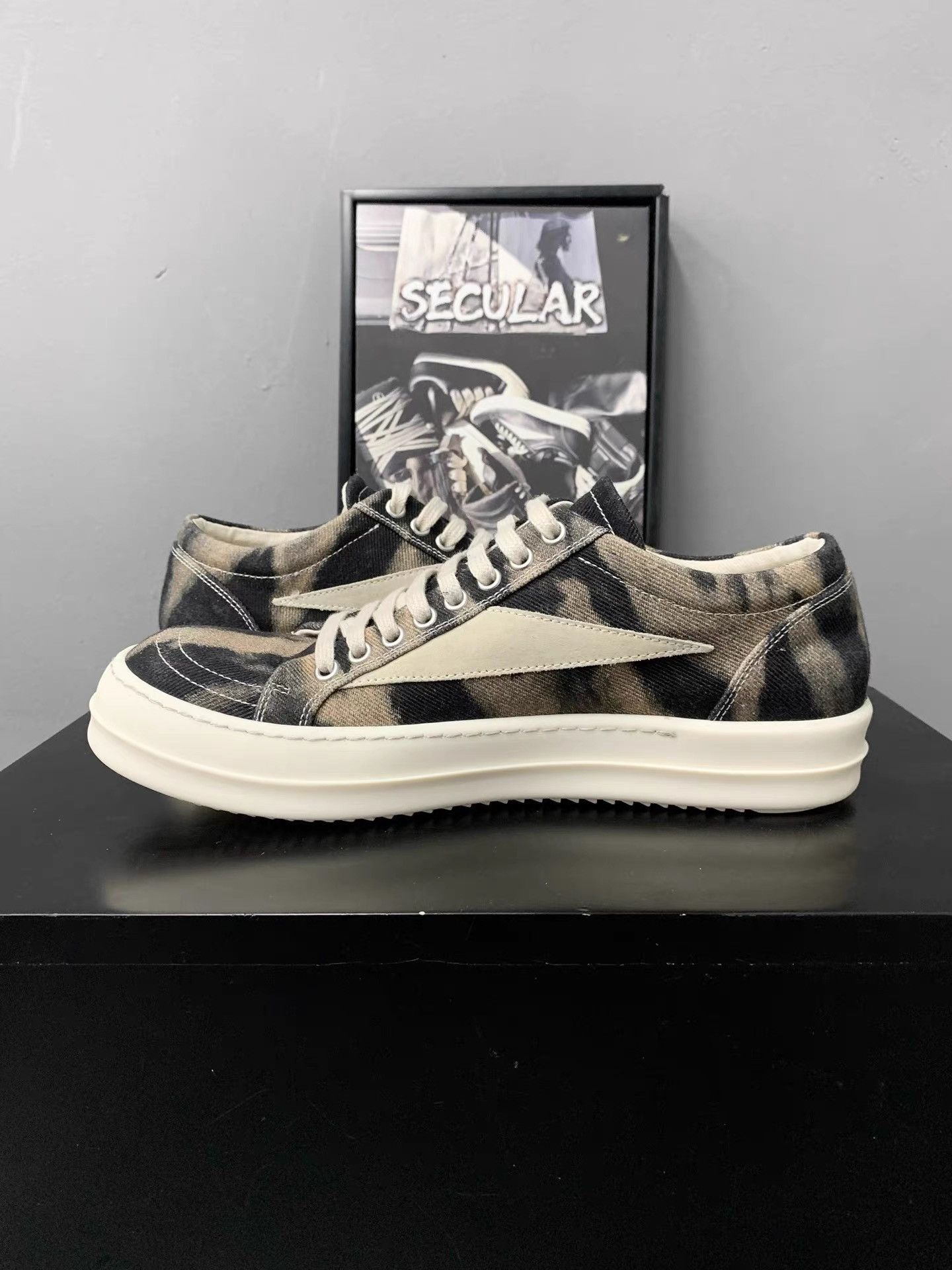 Rick Owens Rick Owens 24FW Flame Low Top Canvas Sneakers K34 Size US 8 / EU 41 - 4 Thumbnail