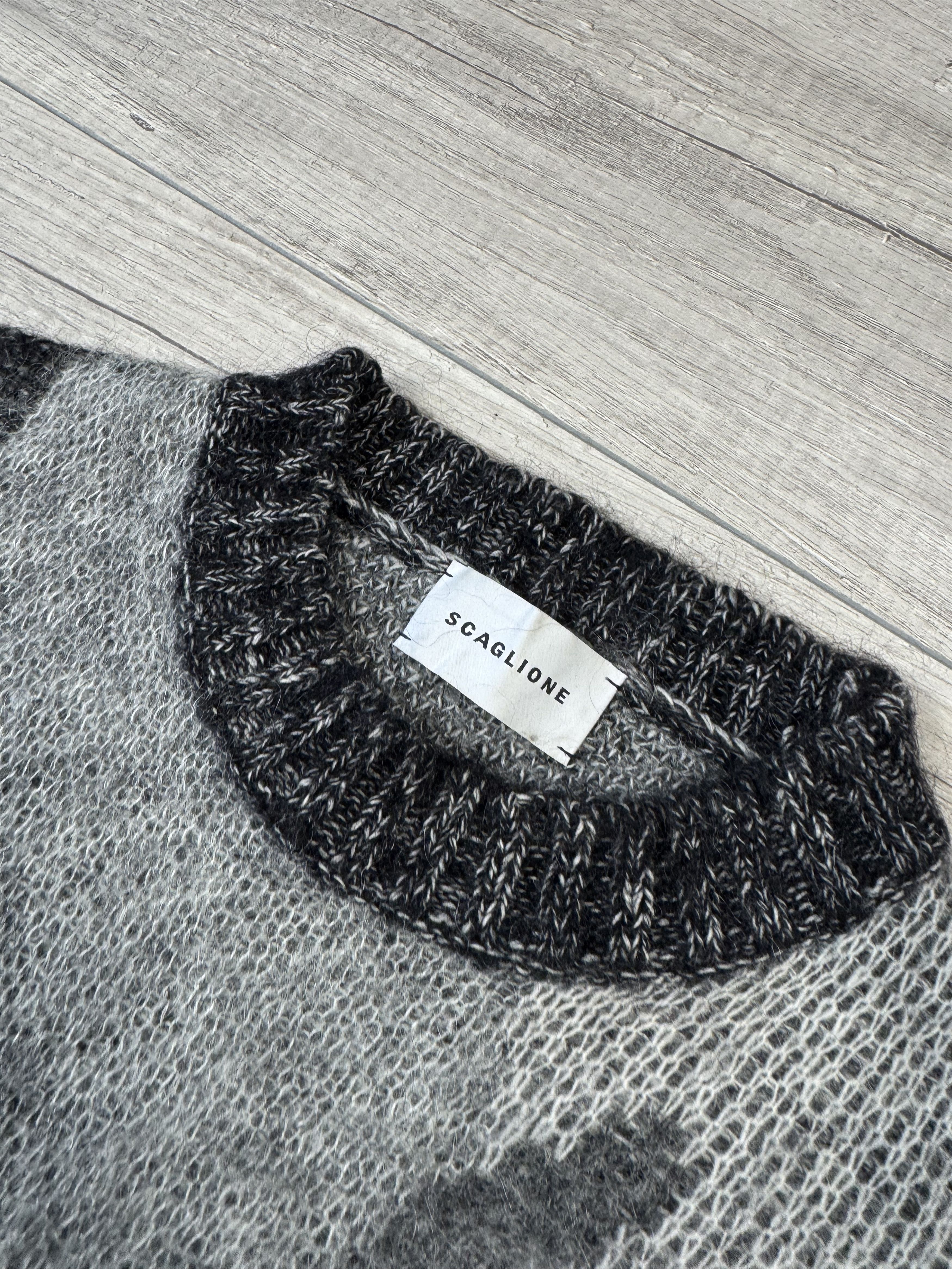 Other SCAGLIONE Mohair Merino Wool Camo Cropped Sweater Oversized Size S / US 4 / IT 40 - 5 Thumbnail