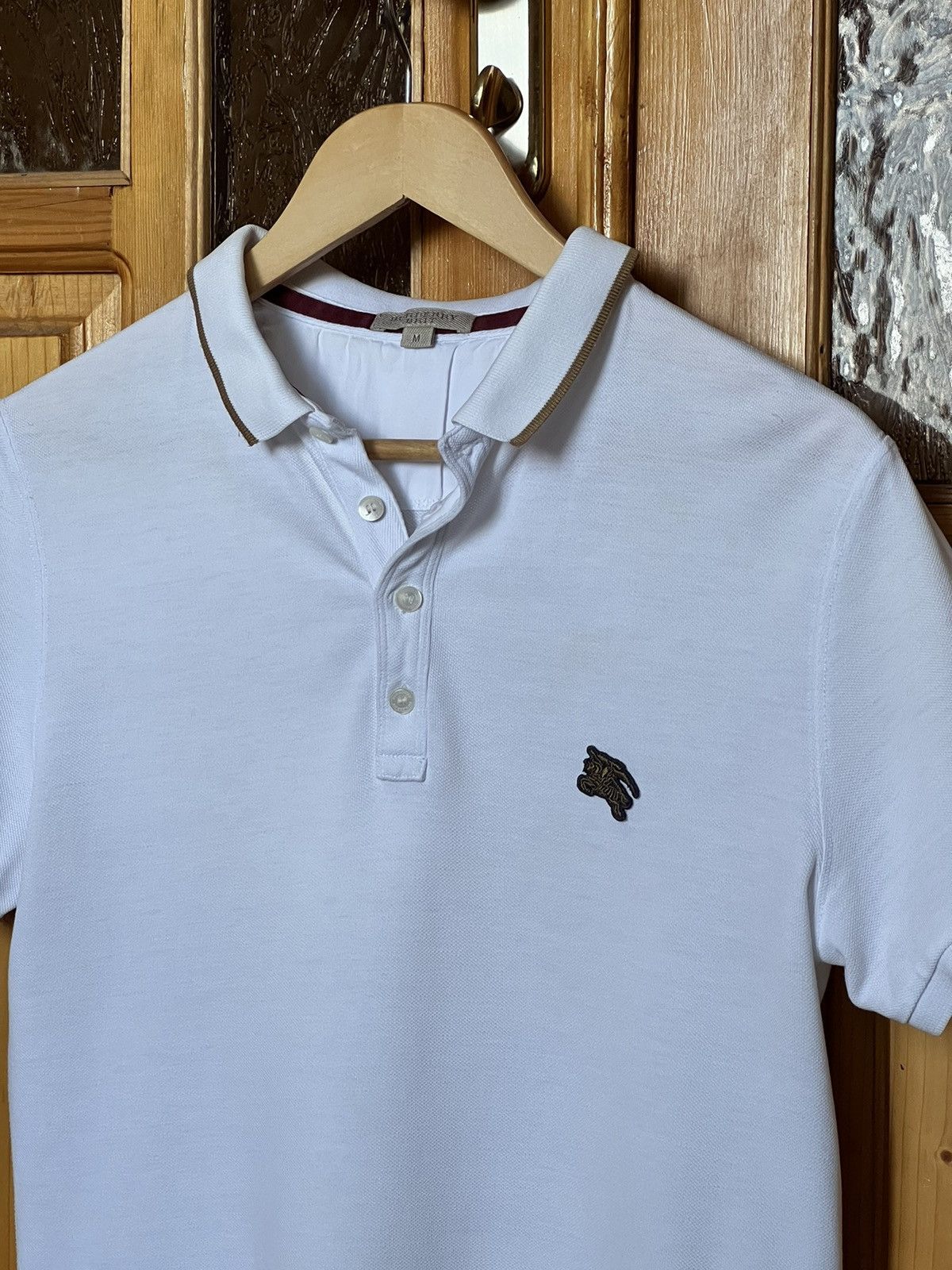 Burberry Burberry Brit polo t-shirt white mens logo Size US M / EU 48-50 / 2 - 6 Thumbnail