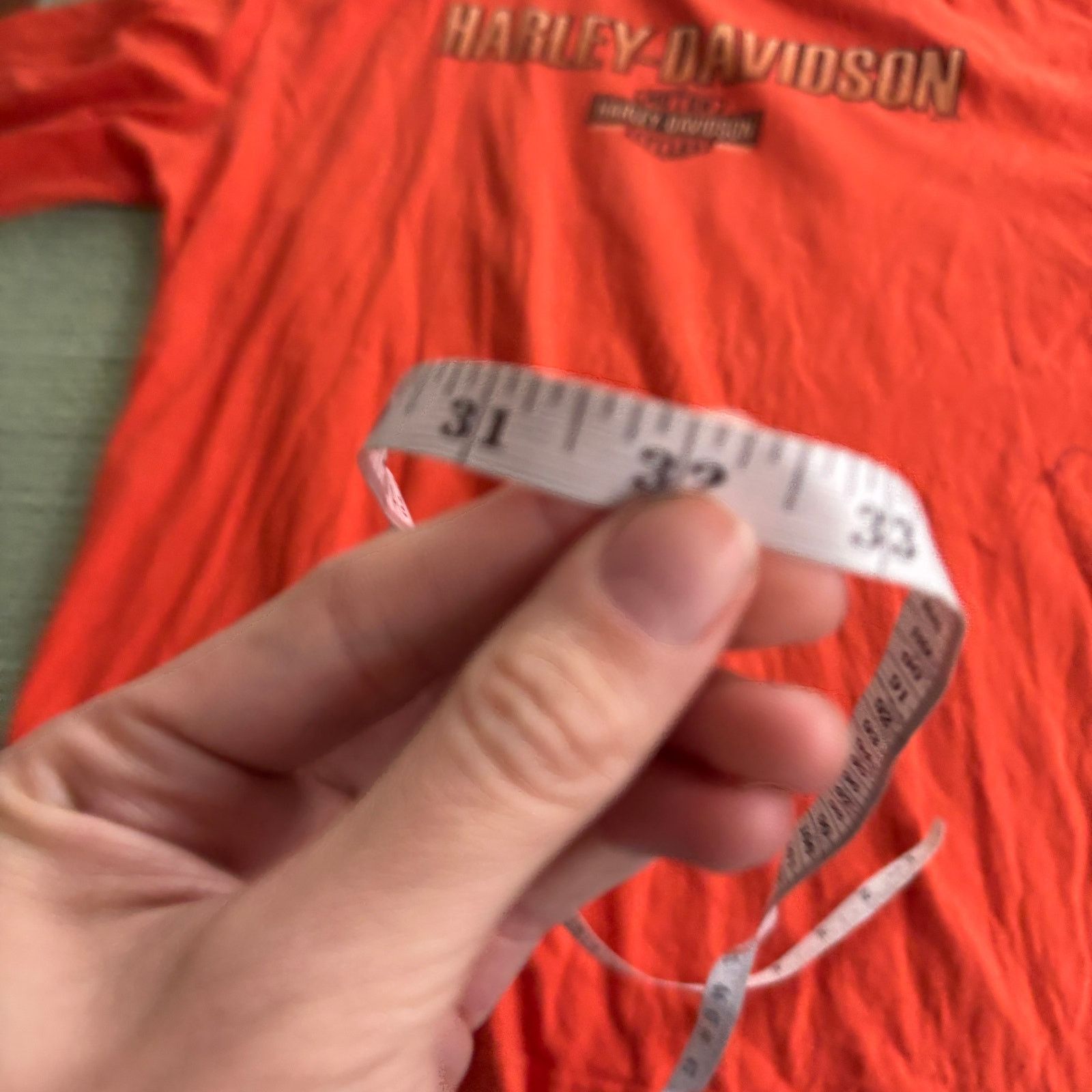 Harley Davidson × Vintage Vintage 2000s Orange Long Sleeve Harley Davidson Shirt Size US XXL / EU 58 / 5 - 9 Thumbnail