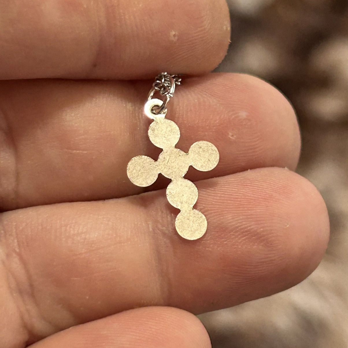 Handmade Handcrafted vintage delicate silver cross pendant necklace Size ONE SIZE - 6 Thumbnail