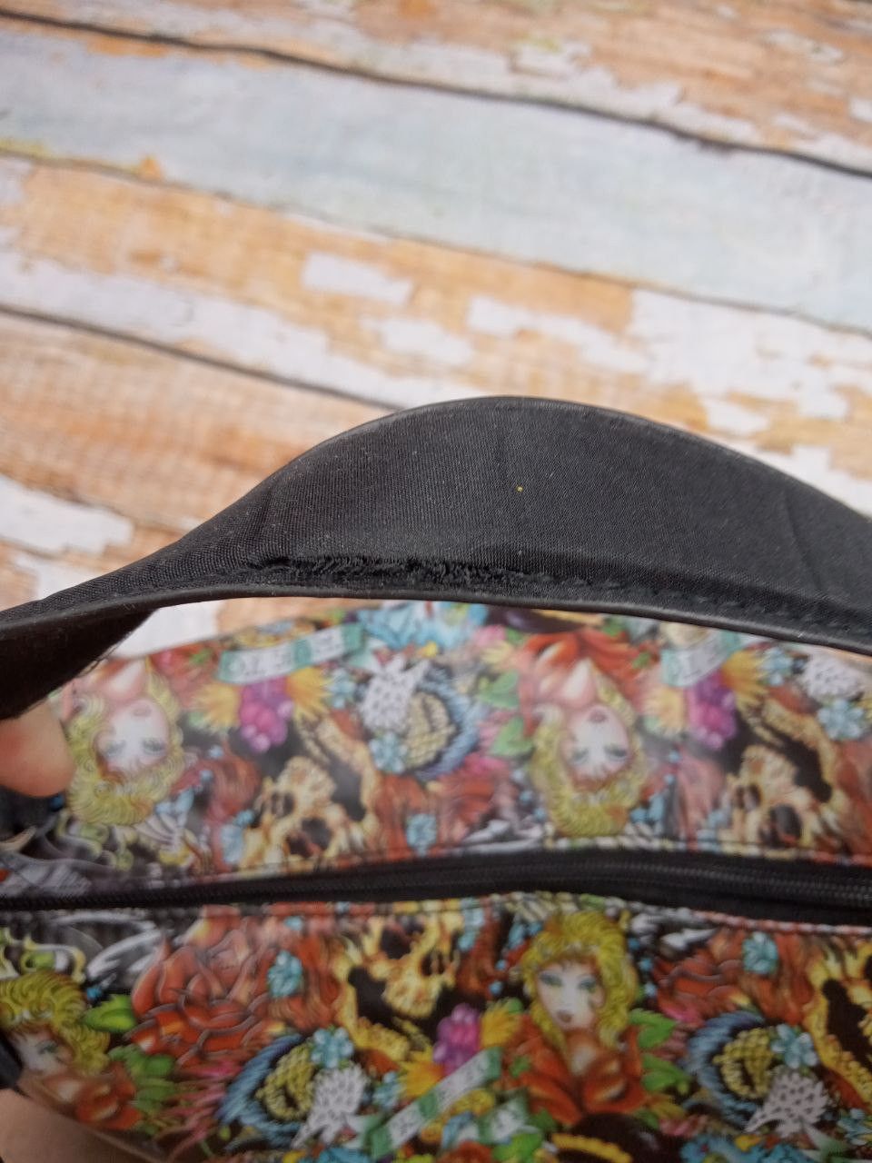 Ed Hardy Christian Audigier Ed Hardy KISS OF DEATH Large Tote Bag Size ONE SIZE - 8 Thumbnail