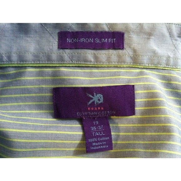 Egara EGARA MENS TEAL 100% EGYPTIAN COTTON DRESS SHIRT 19/36-37 Size US XXL / EU 58 / 5 - 4 Thumbnail