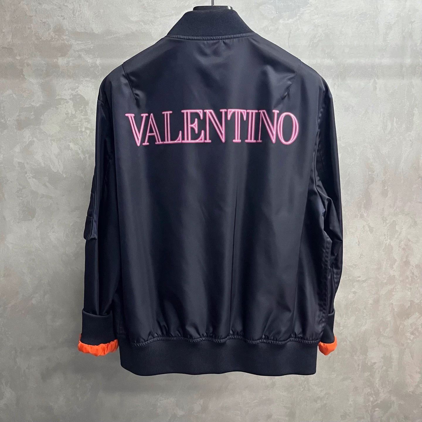Valentino Valentino Blue Back Logo Zip Flight Jacket 50 Size US M / EU 48-50 / 2 - 2 Thumbnail