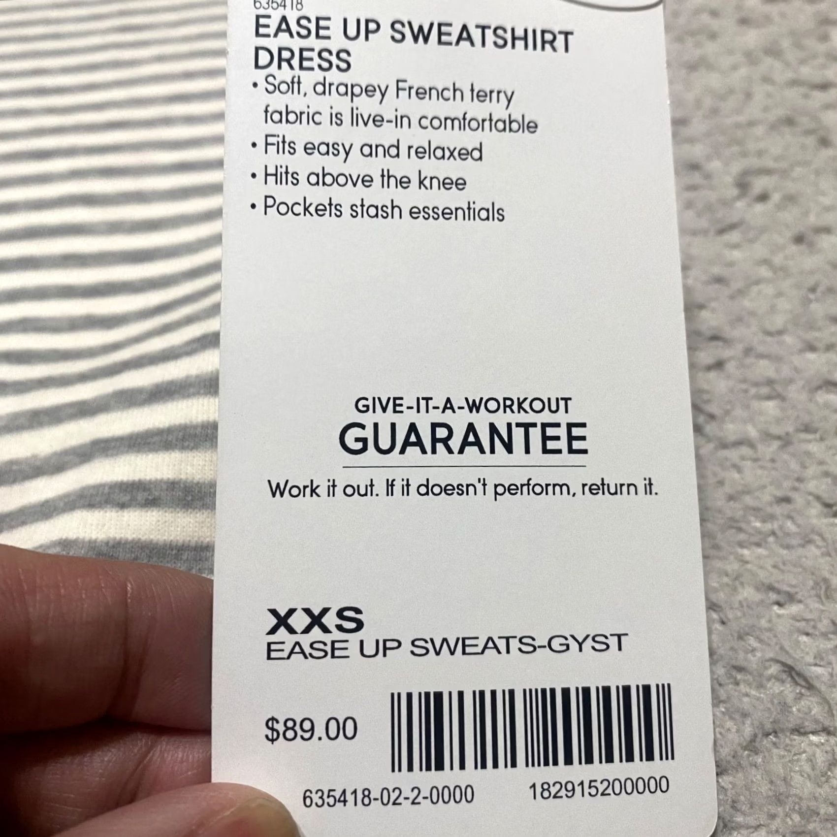 Athleta NWT Athleta Womens 2XS Sweatshirt Dress Gray Striped Ease Up French Terry New Shirt Womens 2XS Gray Striped Sweatshirt Dress Athleta NWT Size XXS / US 00 / IT 34 - 4 Thumbnail