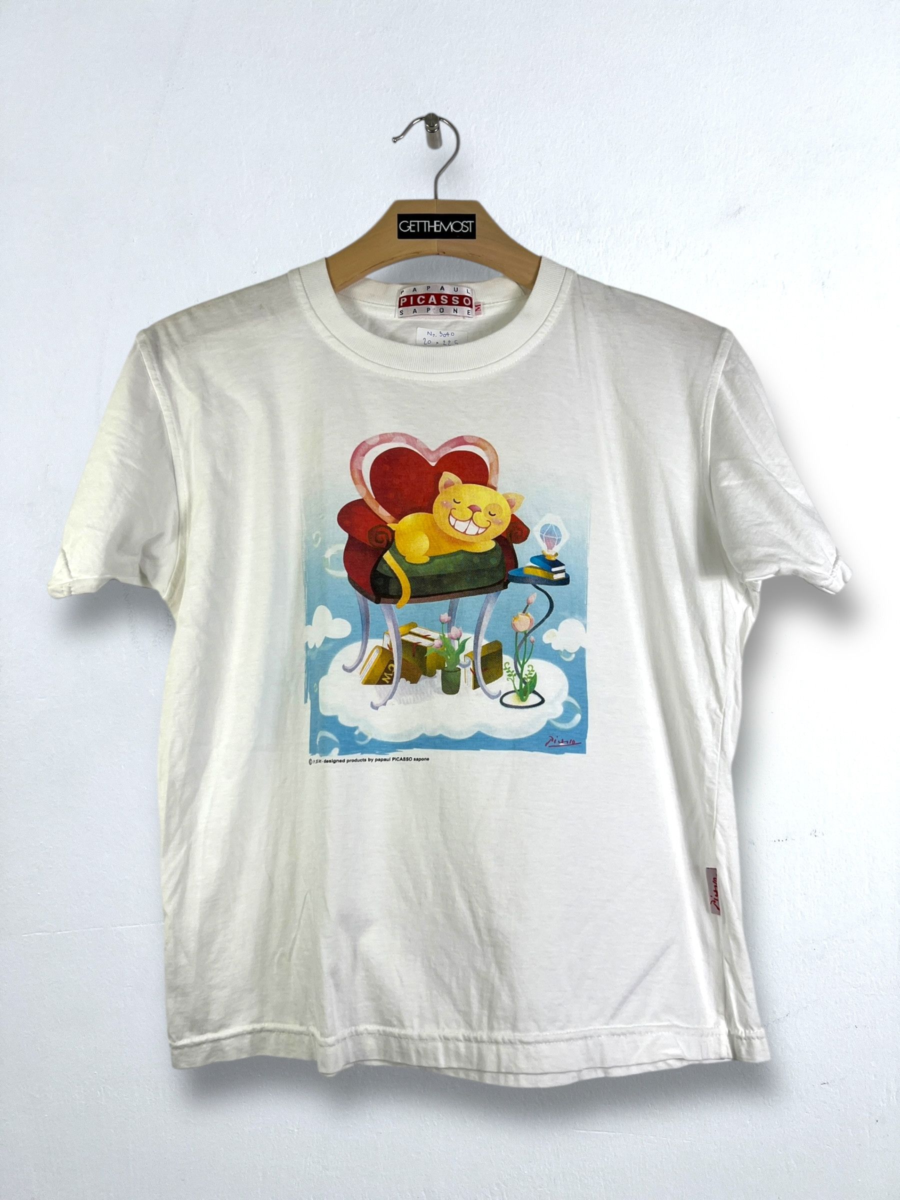 Paloma Picasso No.5040 Vintage Papaul Picasso Sapone Art Graphic Tee (M) Size US M / EU 48-50 / 2 - 1 Thumbnail