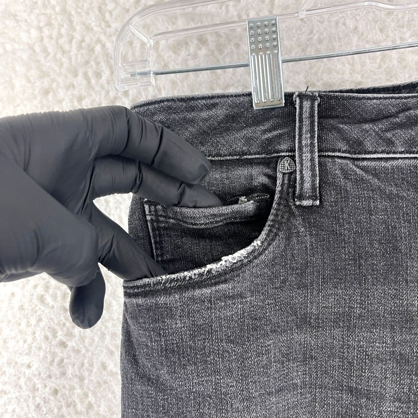 Vintage KUT from the Kloth Reese Ankle Straight Leg Jeans Womens Size 2 Black High-Rise Jeans Size 26" / US 2 / IT 38 - 4 Thumbnail