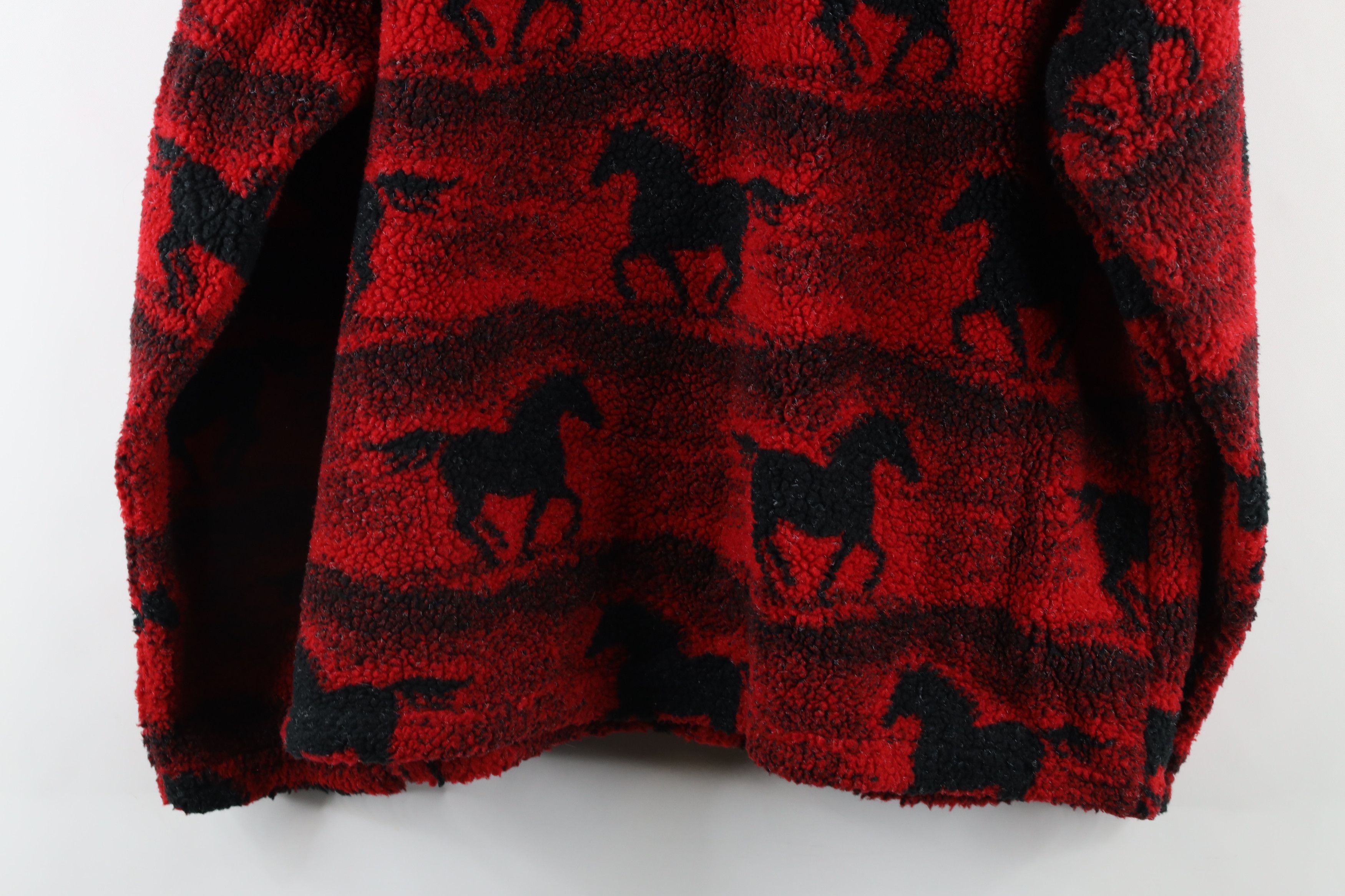 Vintage Vintage 90s Streetwear Fleece All Over Print Horse Jacket Size L / US 10 / IT 46 - 12 Thumbnail