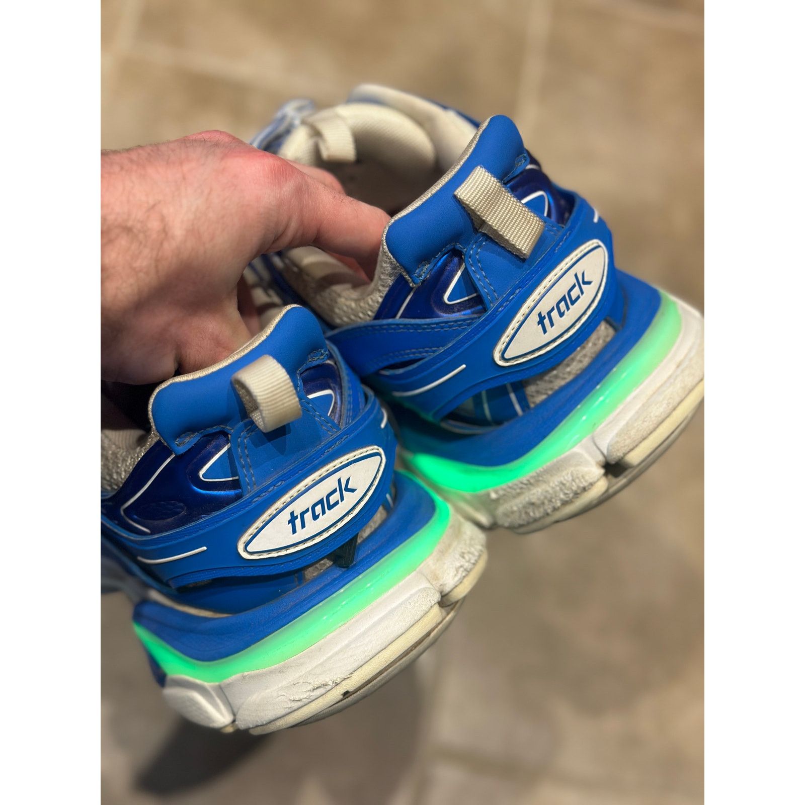 Balenciaga Size 10 - Balenciaga Track LED Sneakers Blue White Size US 10 / EU 43 - 6 Thumbnail