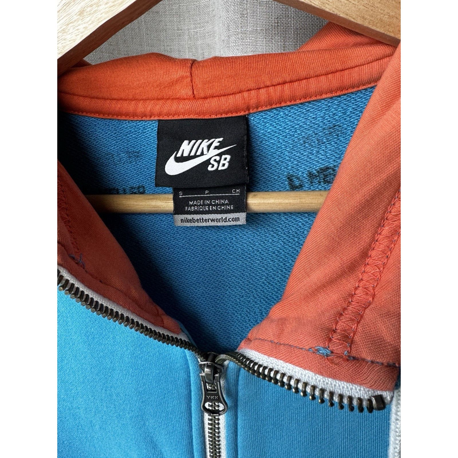 Nike Y2K Nike SB Full Zip Hoodie | Blue & Orange Skateboarding SM Size US S / EU 44-46 / 1 - 2 Thumbnail