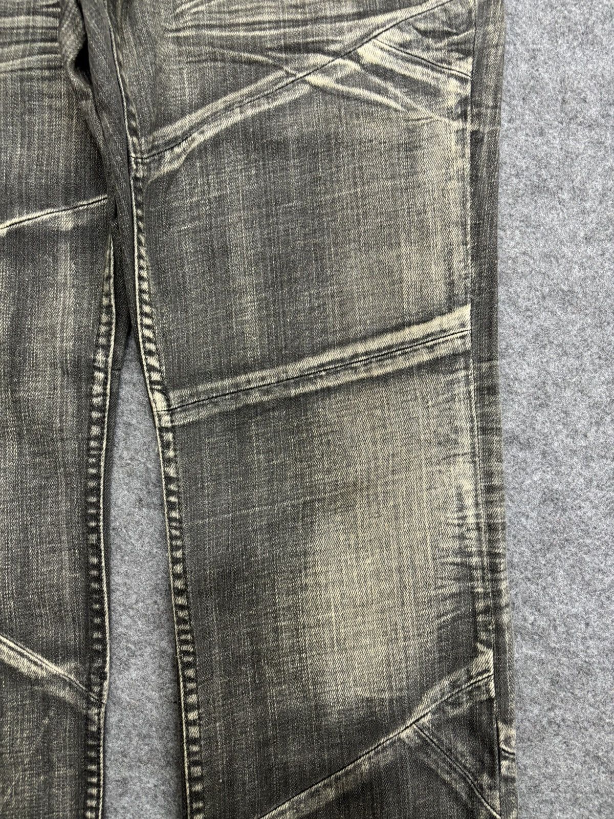 Japanese Brand 💥Art💥EDGEXRUPERT Designer Asymetrical Patchwork Denim F572 Size US 33 - 6 Thumbnail