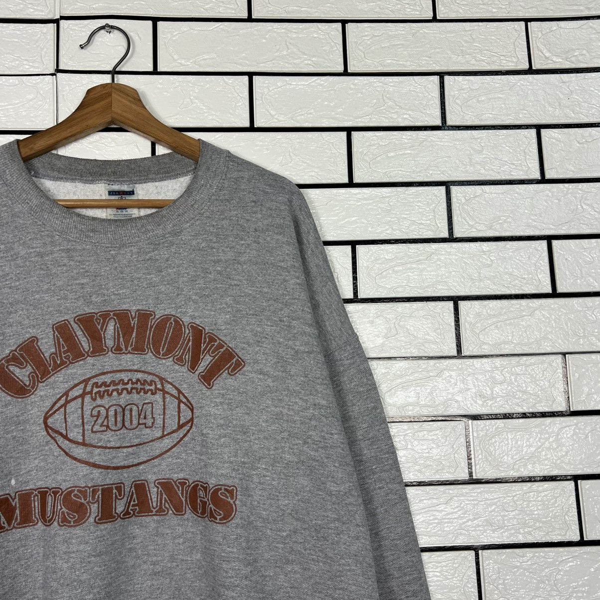 Jerzees Y2k Vintage CLAYMONT MUSTANGS Crewneck Sweatshirt #4092-C186 Size US XL / EU 56 / 4 - 5 Thumbnail