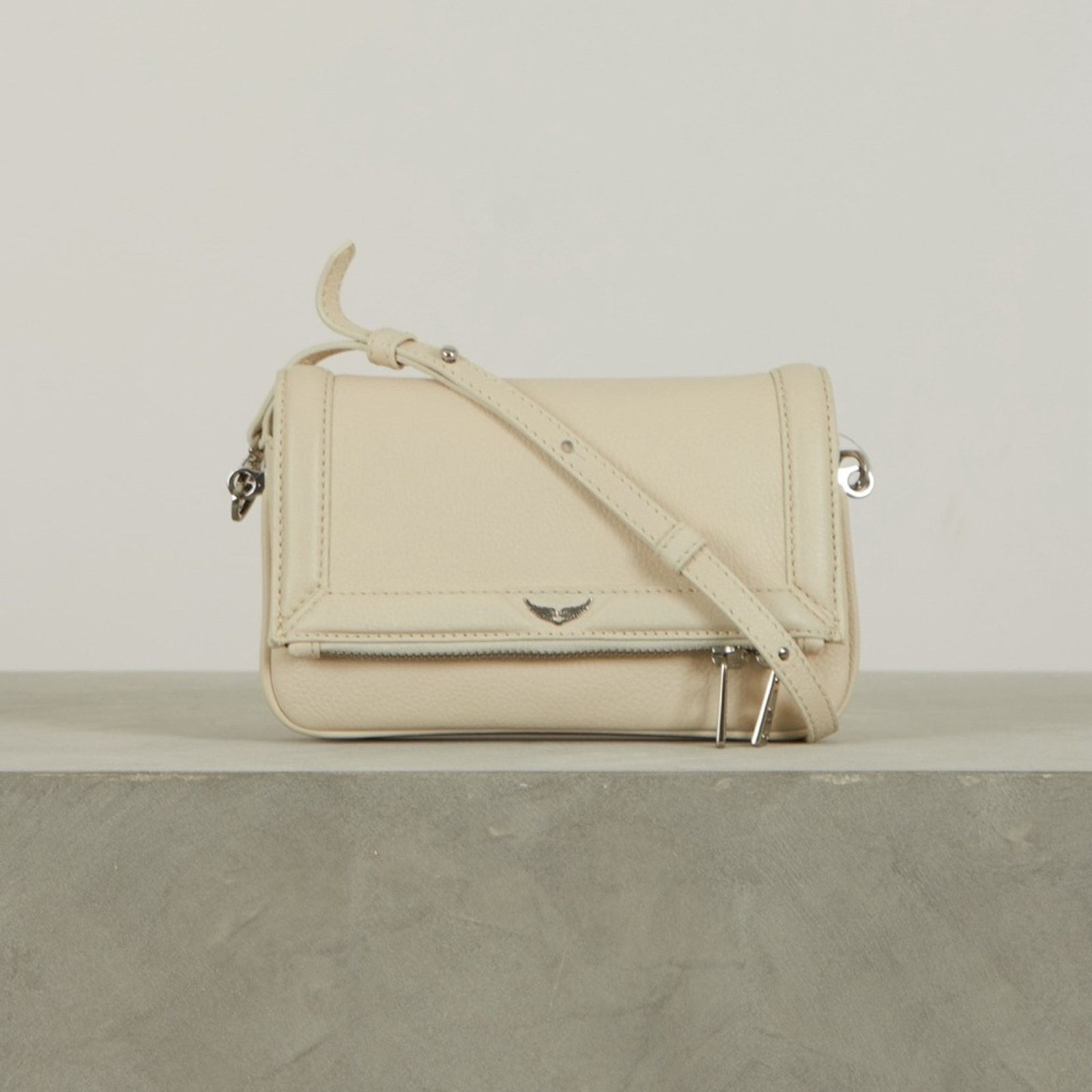 Zadig & Voltaire Zadig & Voltaire Rock Nano Novel Bag Flash stone washed whit Size ONE SIZE - 1 Thumbnail