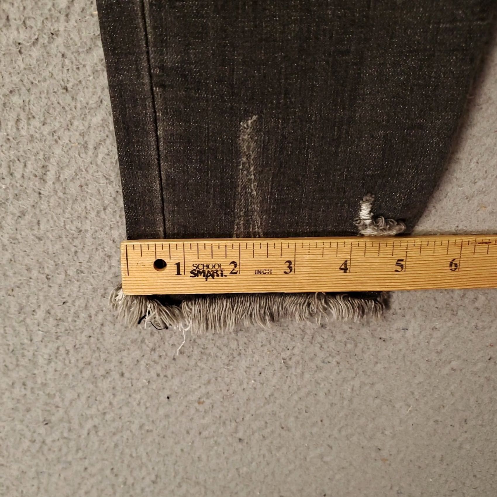 Vintage VINTAGE New Risen Jeans Womens Junior 27 5 Grey Distressed Skinny Jeans Frayed Hem Jeans - 90s Bohemian Grunge Hipster Slim 27 in Inseam Womens Size 28" / US 6 / IT 42 - 6 Thumbnail