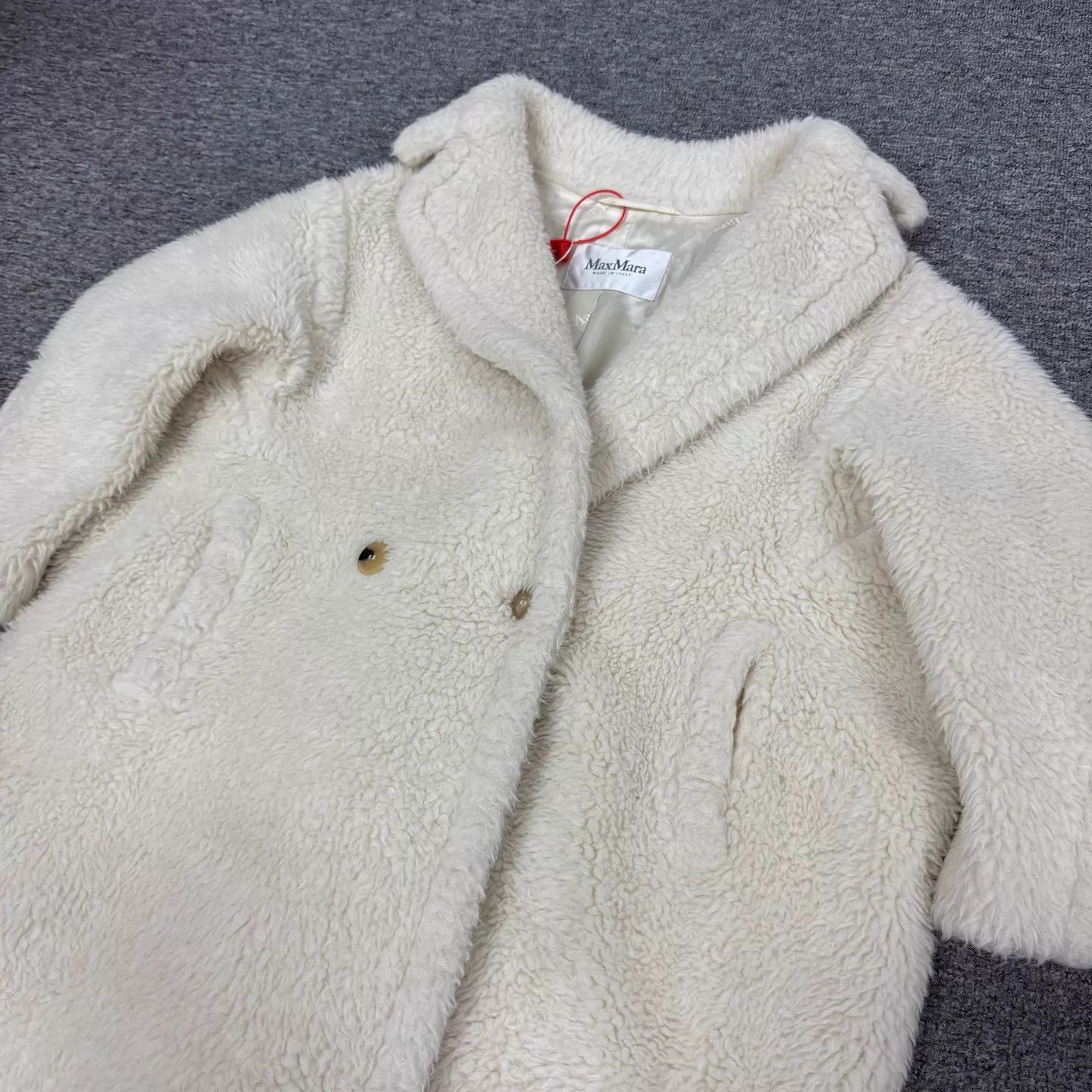 Max Mara MaxMara ivory alpaca Teddy coat lapel mid-length XS 97 new Size XS / US 0-2 / IT 36-38 - 4 Thumbnail