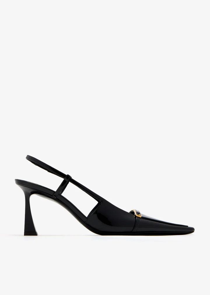 Saint Laurent Paris o1tr1nto0426 806129 Jacqueline Slingback Pumps in Patent Size US 8 / IT 38 - 1 Thumbnail