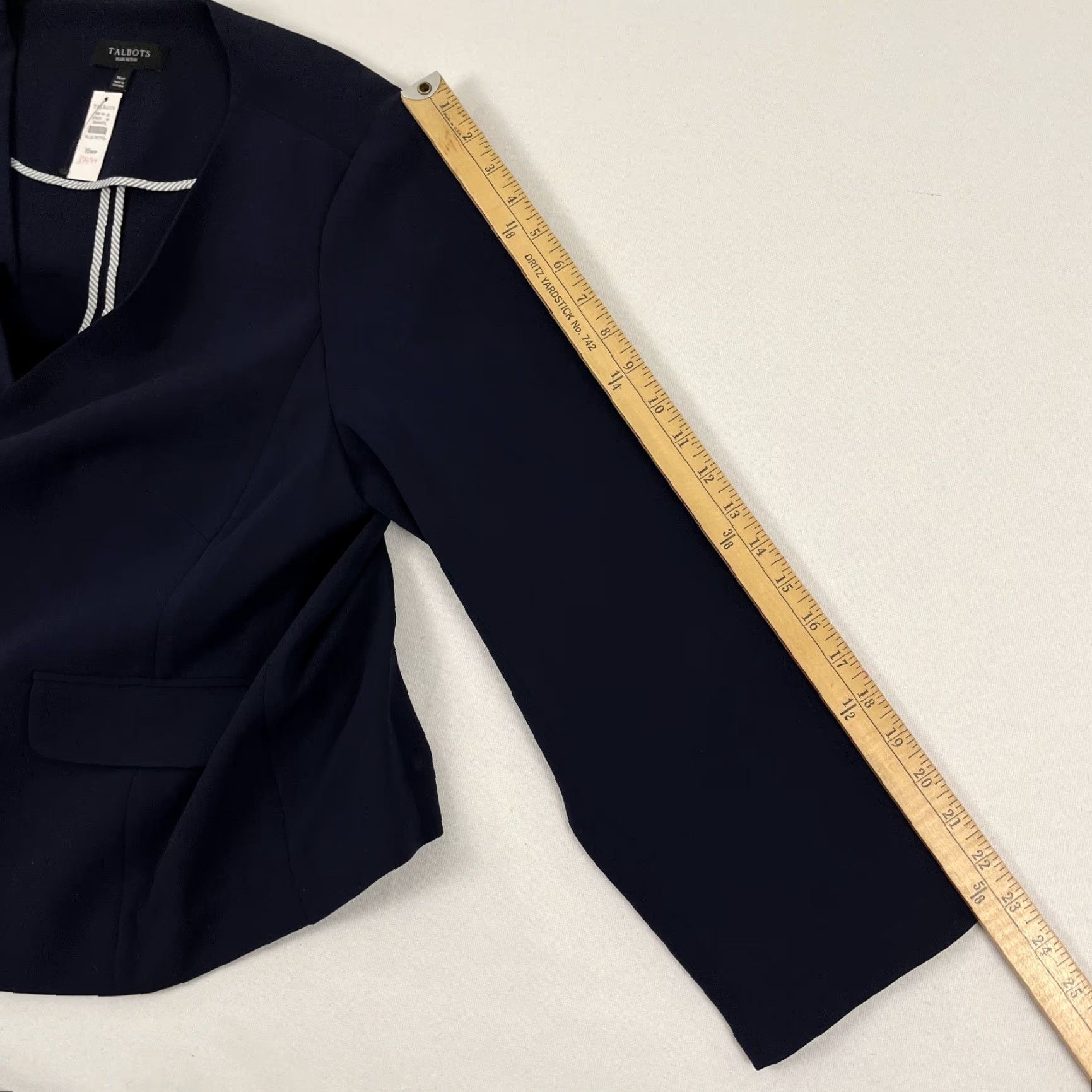 Talbots Talbots Blazer Jacket Womens Sz 16 WP Plus Petite Navy Blue Open Office Work NEW Size XXL / US 16-18 / IT 52-54 - 6 Thumbnail