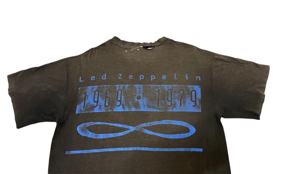Vintage Vintage 90s Led Zeppelin Sun Faded Distressed Thrashed Tee Size US M / EU 48-50 / 2 - 7 Thumbnail