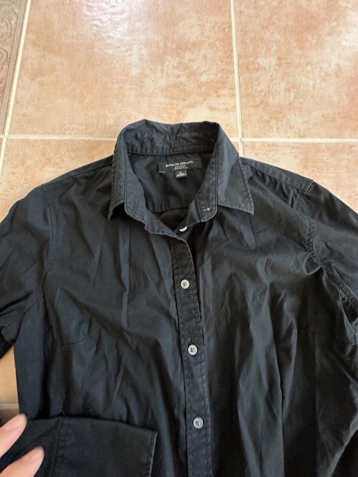 Banana Republic Banana Republic Riley Women shirt chemisier Black size 0 Size XS / US 0-2 / IT 36-38 - 3 Thumbnail