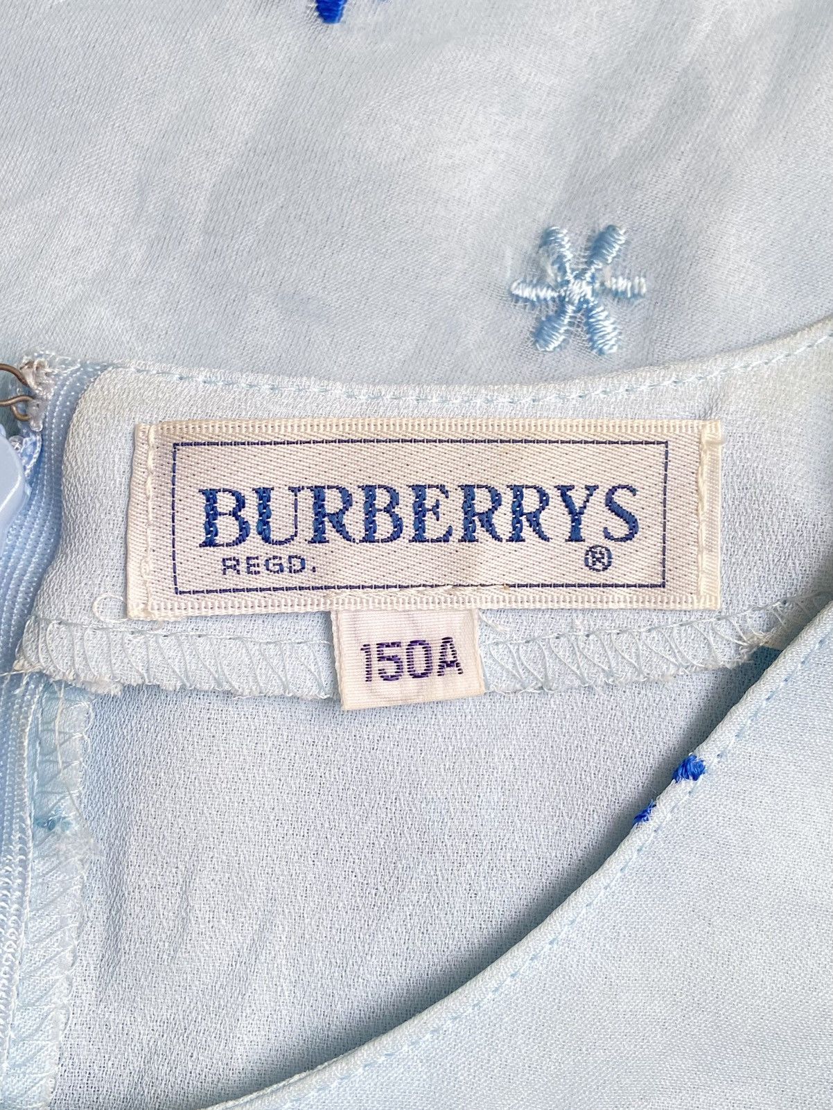 Burberry BURBERRY Blue Midi Dress Size XS / US 0-2 / IT 36-38 - 11 Thumbnail