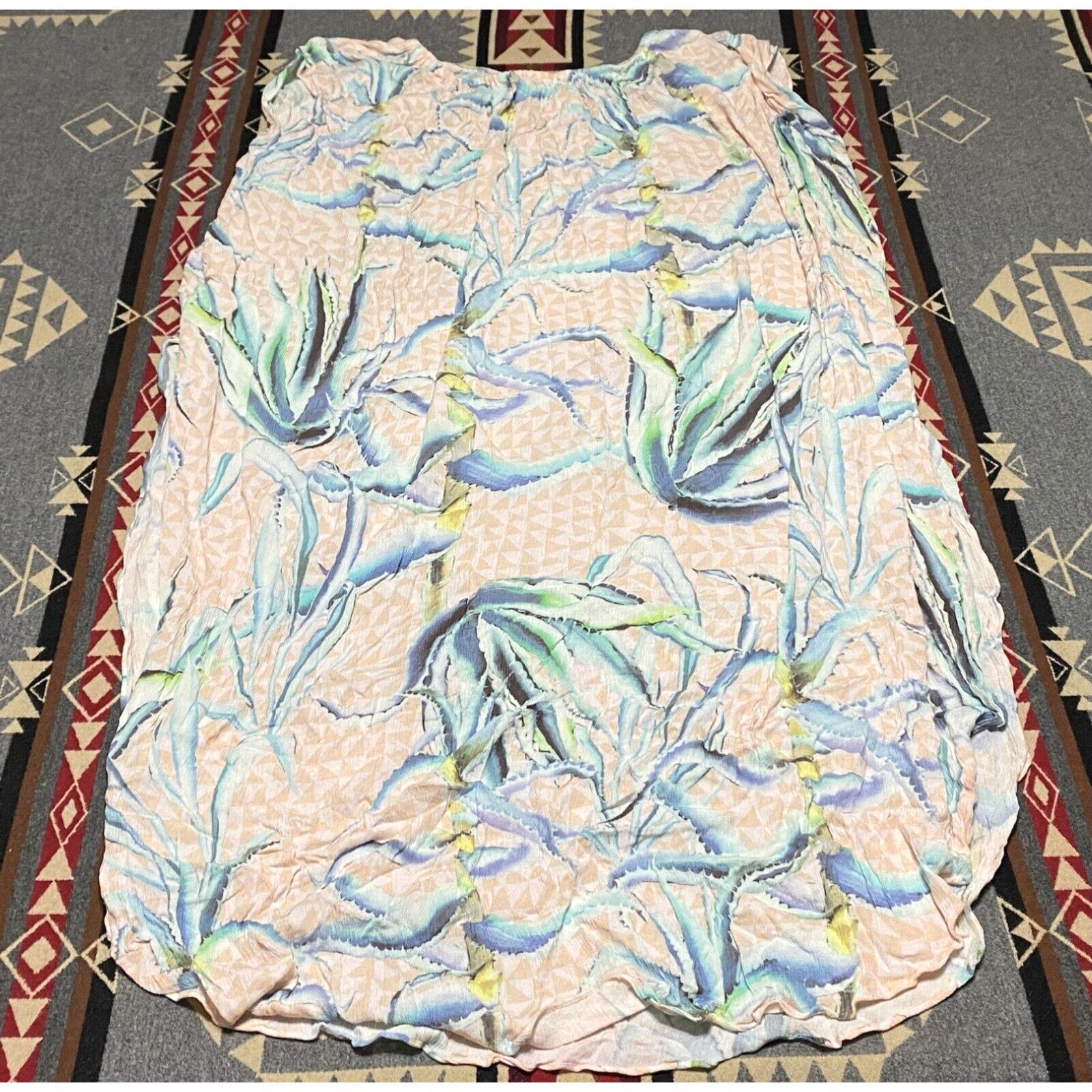 image of Mara Hoffman Swim Womens Coverup Skirt Size Xs/s Aloe Sea Plant Beach R1 in White