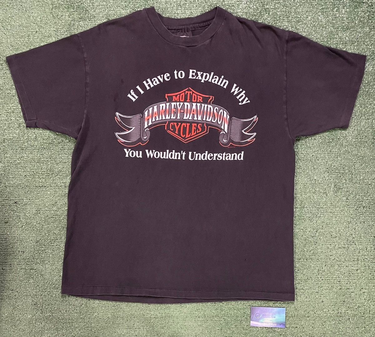 Harley Davidson Vintage 1980s Harley Davidson “if I have to explain” tee Size US XL / EU 56 / 4 - 1 Thumbnail
