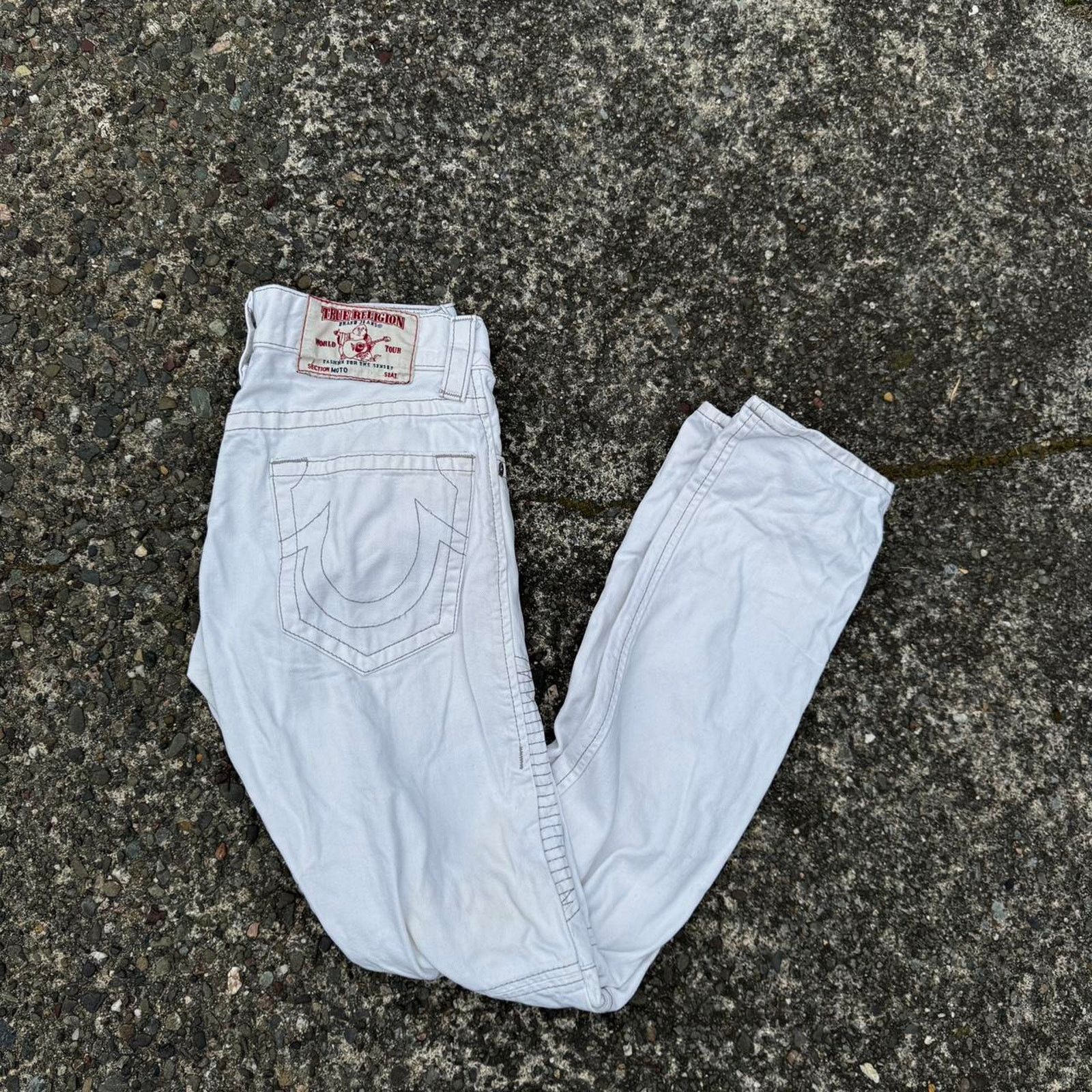 True Religion Women’s True Religion Moto Jeans – Size 28 Size 28" / US 6 / IT 42 - 1 Thumbnail