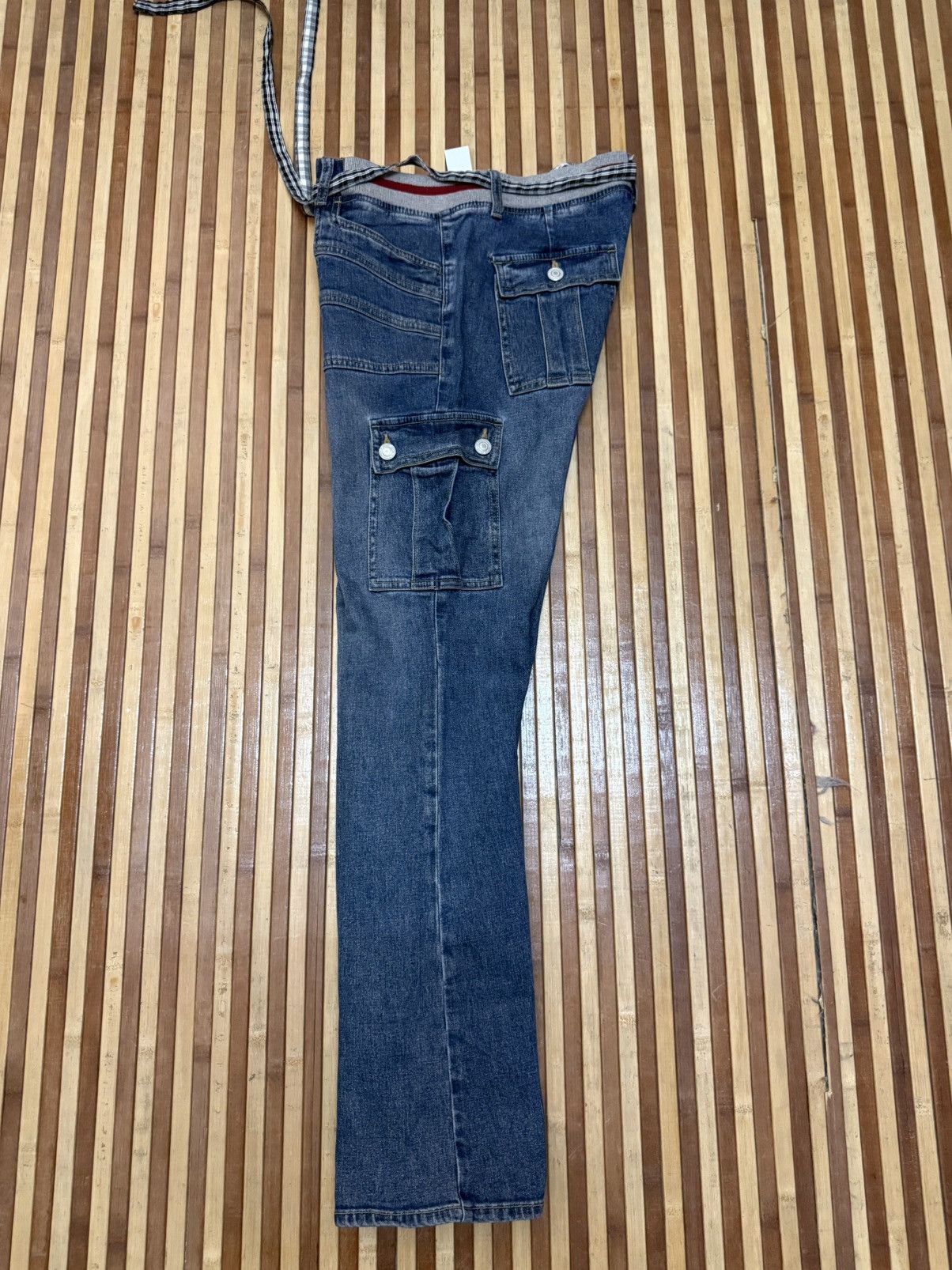 Japanese Brand Vintage Oririn Denim Cargo Pants Big Pockets / Streetwear Size US 30 / EU 46 - 10 Thumbnail