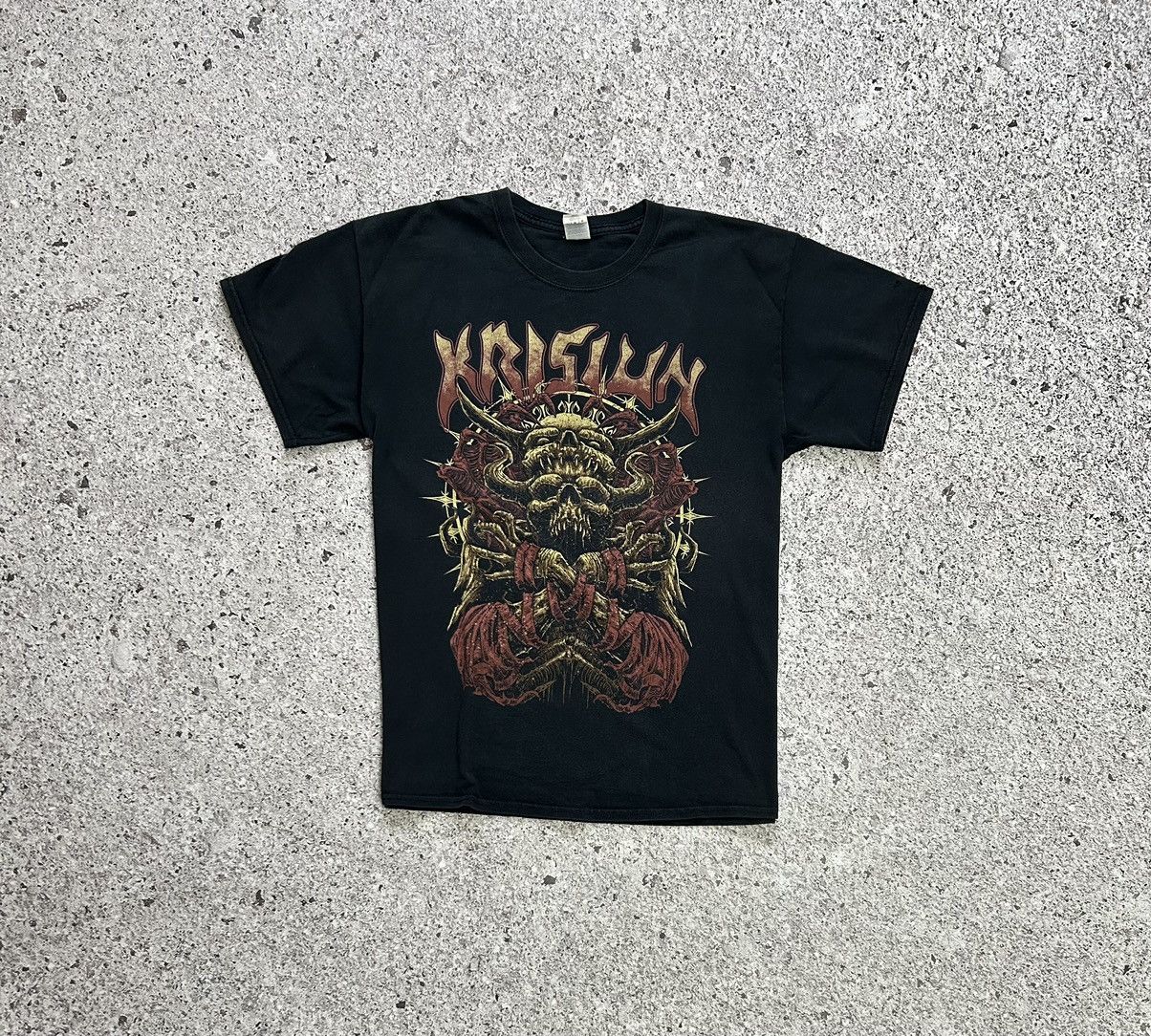 Band Tees × Vintage Vintage 00s Krisiun Rock Band Retro T-Shirt Y2K Size US XL / EU 56 / 4 - 2 Thumbnail
