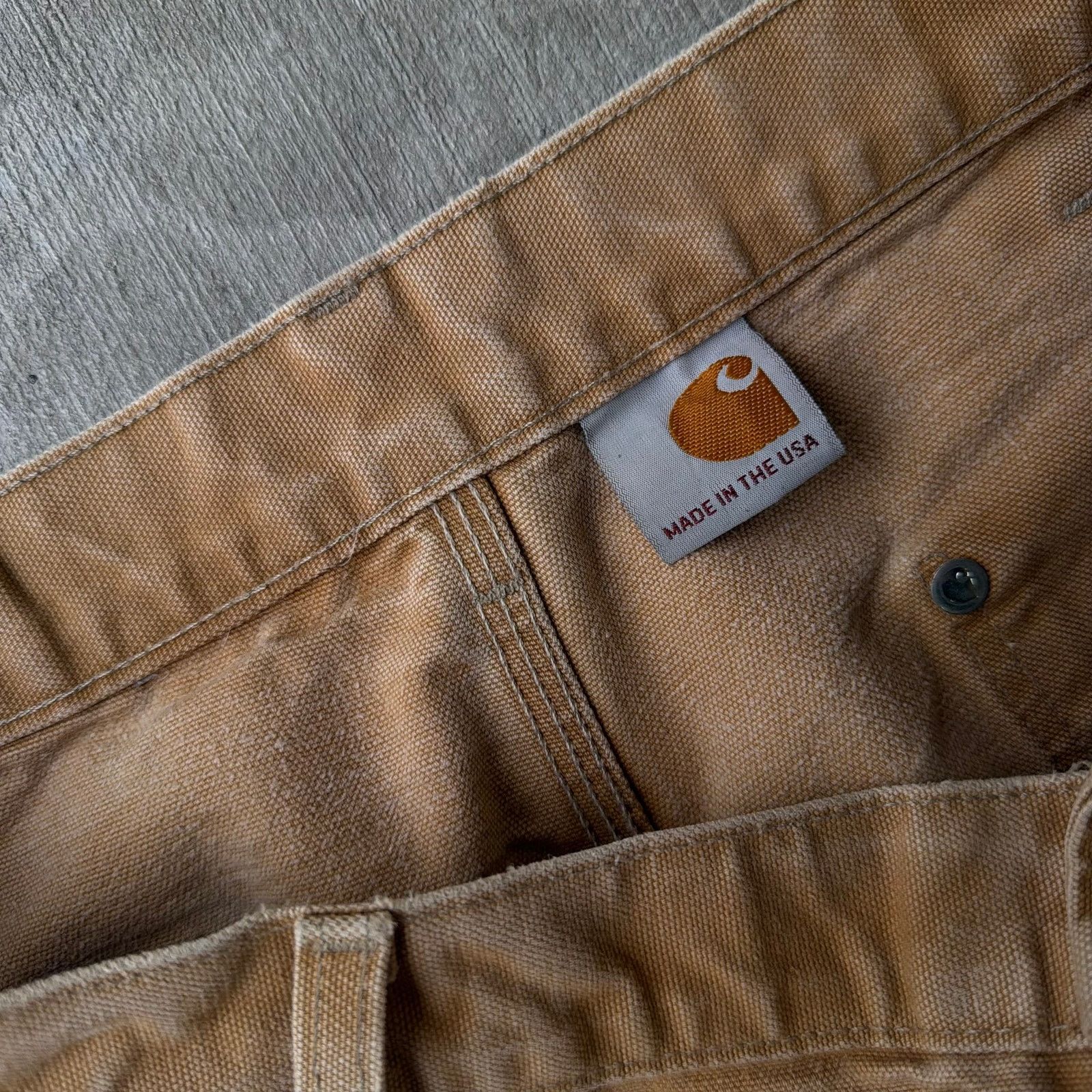 Carhartt × Vintage Carhartt FADED brown double knee work wear carpenter pants Size US 36 / EU 52 - 4 Thumbnail