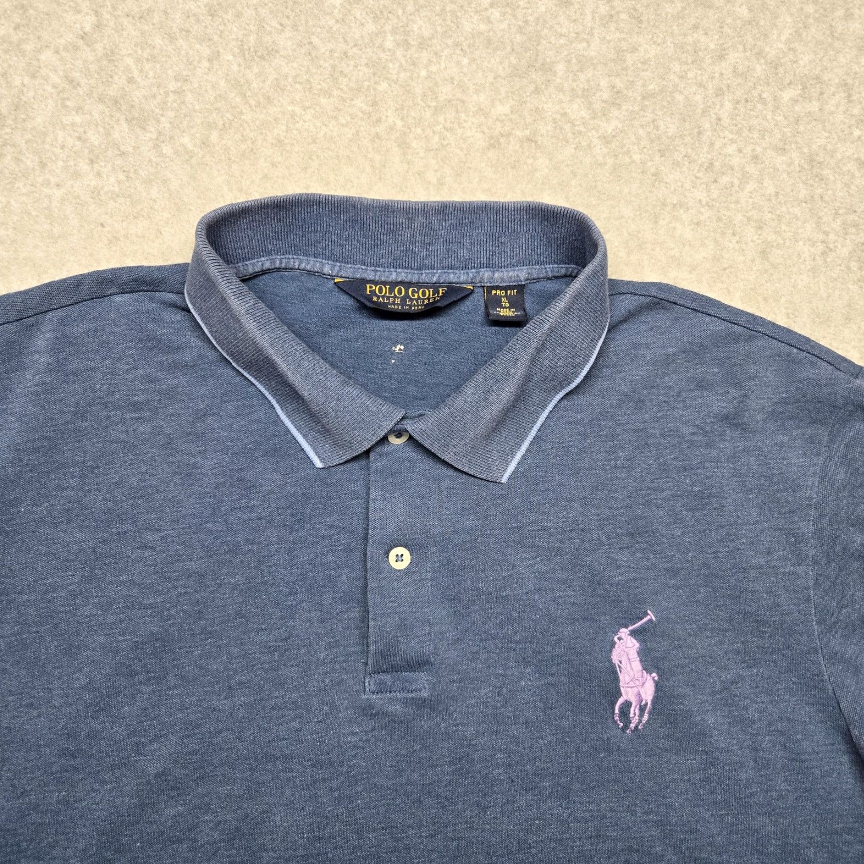 Polo Ralph Lauren Polo Ralph Lauren Polo Shirt Mens XL Blue Pro Fit Big Pony Golf Casual Shirt Size US XL / EU 56 / 4 - 3 Thumbnail
