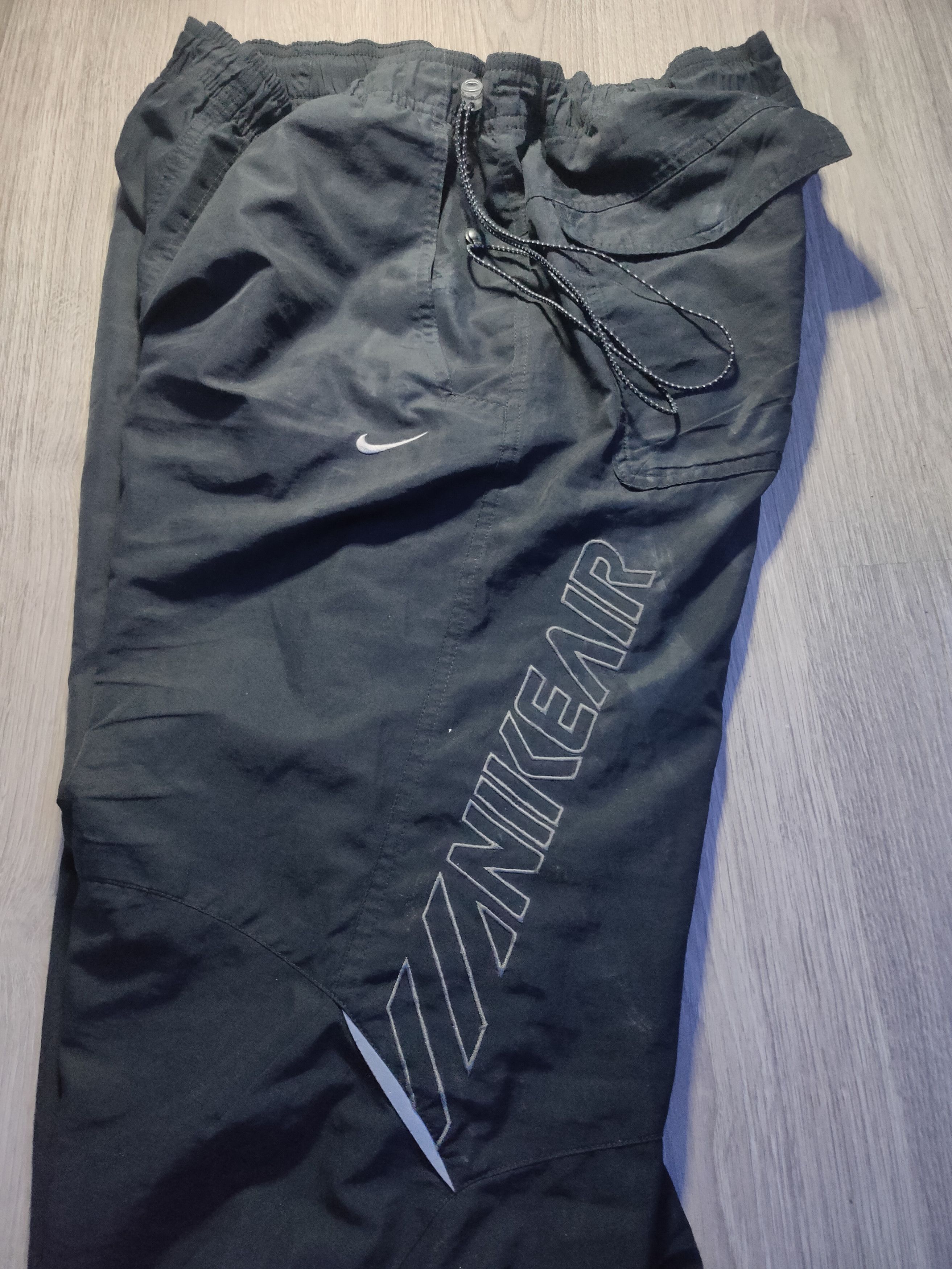 Nike × Vintage 90s Nike Swoosh Vintage Y2K Parachute Nylon Baggy Pants Size US 32 / EU 48 - 3 Thumbnail