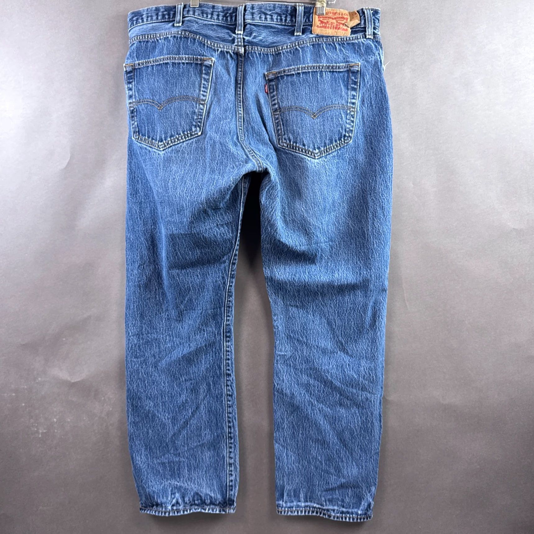 Levi's Levi's 501 Jeans Mens 42x32 Blue Distressed Button Fly Workwear Chore Pants Straight 5-Pocket Denim Regular Size Type: Jeans Size US 42 / EU 58 - 4 Thumbnail