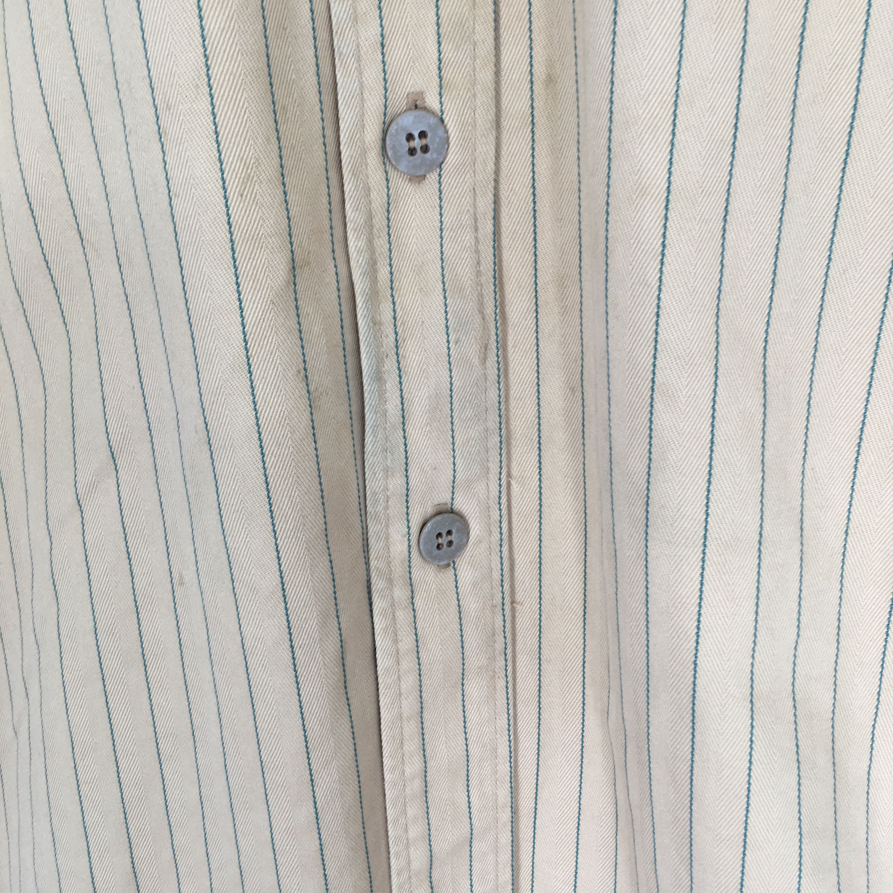Coca Cola × Vintage Vintage 80s Coca Cola Worker Hickory Button Down Shirt Size US M / EU 48-50 / 2 - 7 Thumbnail