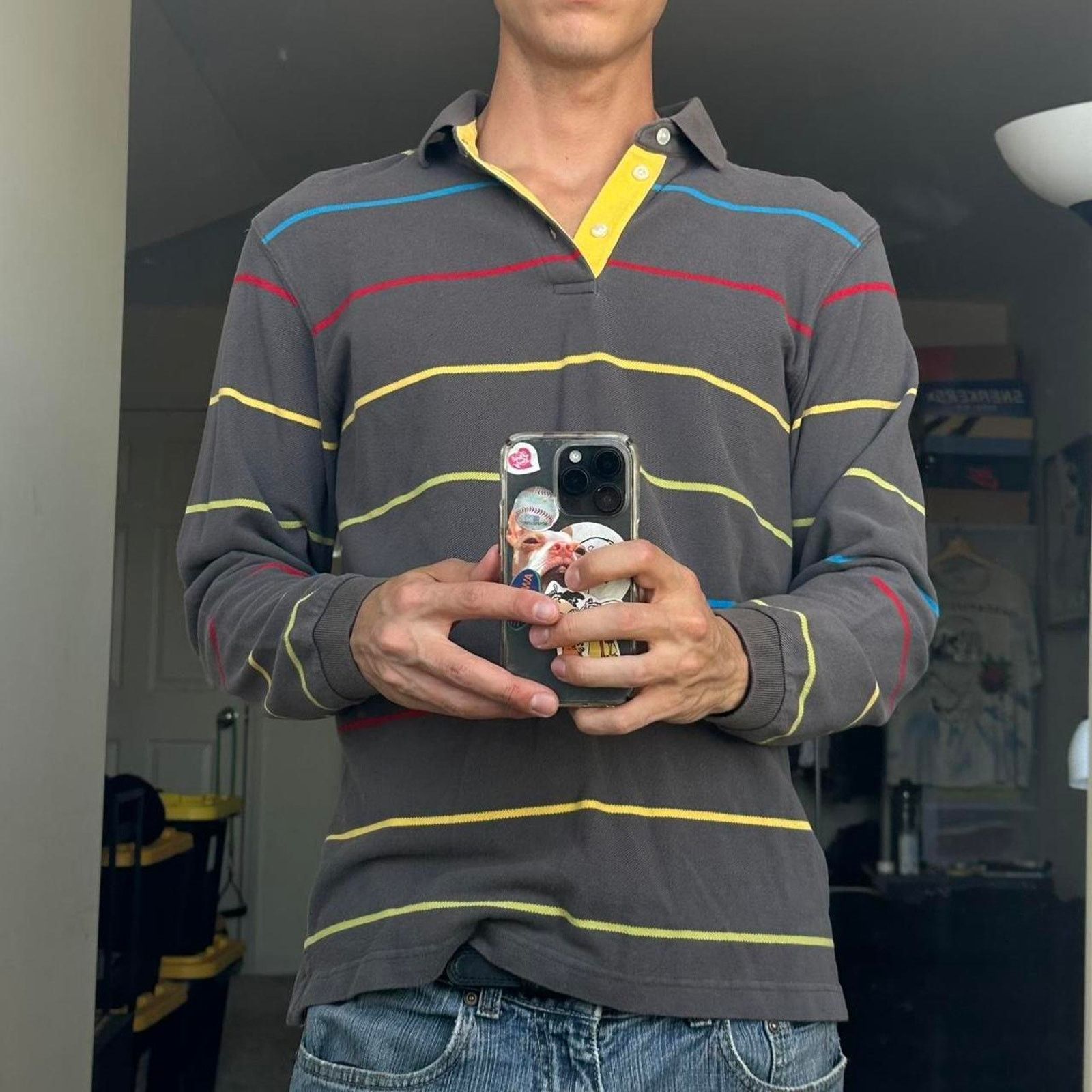 Gap × Vintage Vintage Y2K Gap Striped Polo Kids Longsleeve Rugby Shirt Size US XS / EU 42 / 0 - 3 Thumbnail