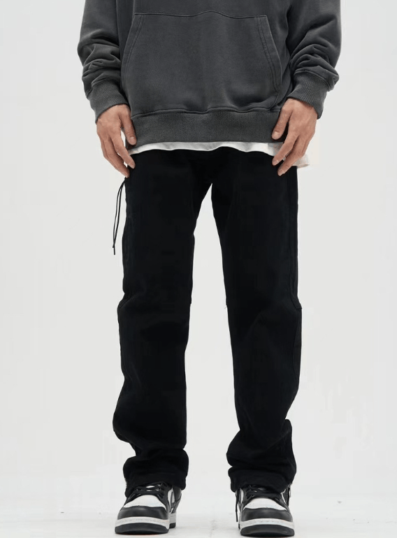 Japanese Brand × Jean American high street zippered straight leg slit casual jeans Size US 32 / EU 48 - 1 Thumbnail