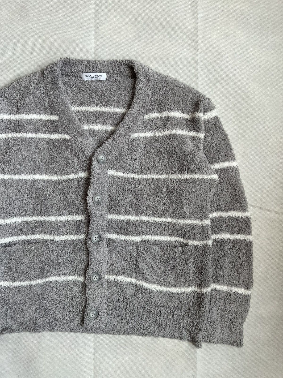Homespun Knitwear Mohair Gelato Pique Homme Cardigan Fleece Sweater Size US L / EU 52-54 / 3 - 5 Thumbnail