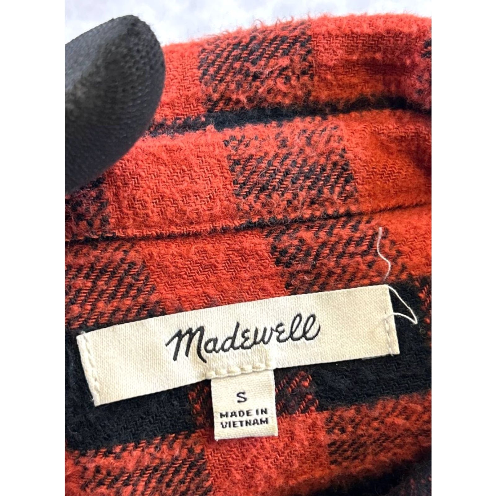 Madewell Madewell Shirt Womens Small Red Black Cotton Flannel Button Up Plaid Long Sleeve Casual Womens Size S / US 4 / IT 40 - 3 Thumbnail