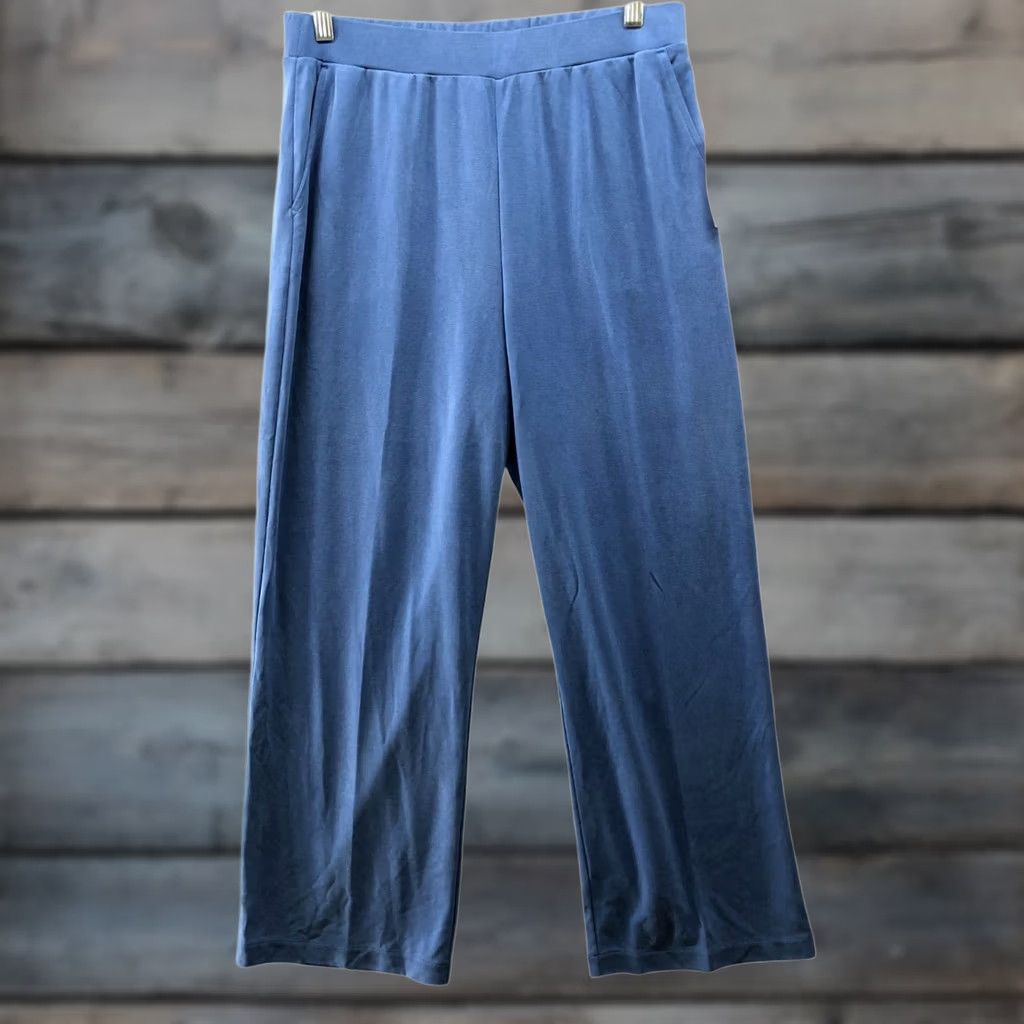 Vintage Kindred Bravely Pants Womens S Blue Tencel Blend Wide Leg High Rise Lounge Pants NWT Size 28" / US 6 / IT 42 - 1 Thumbnail