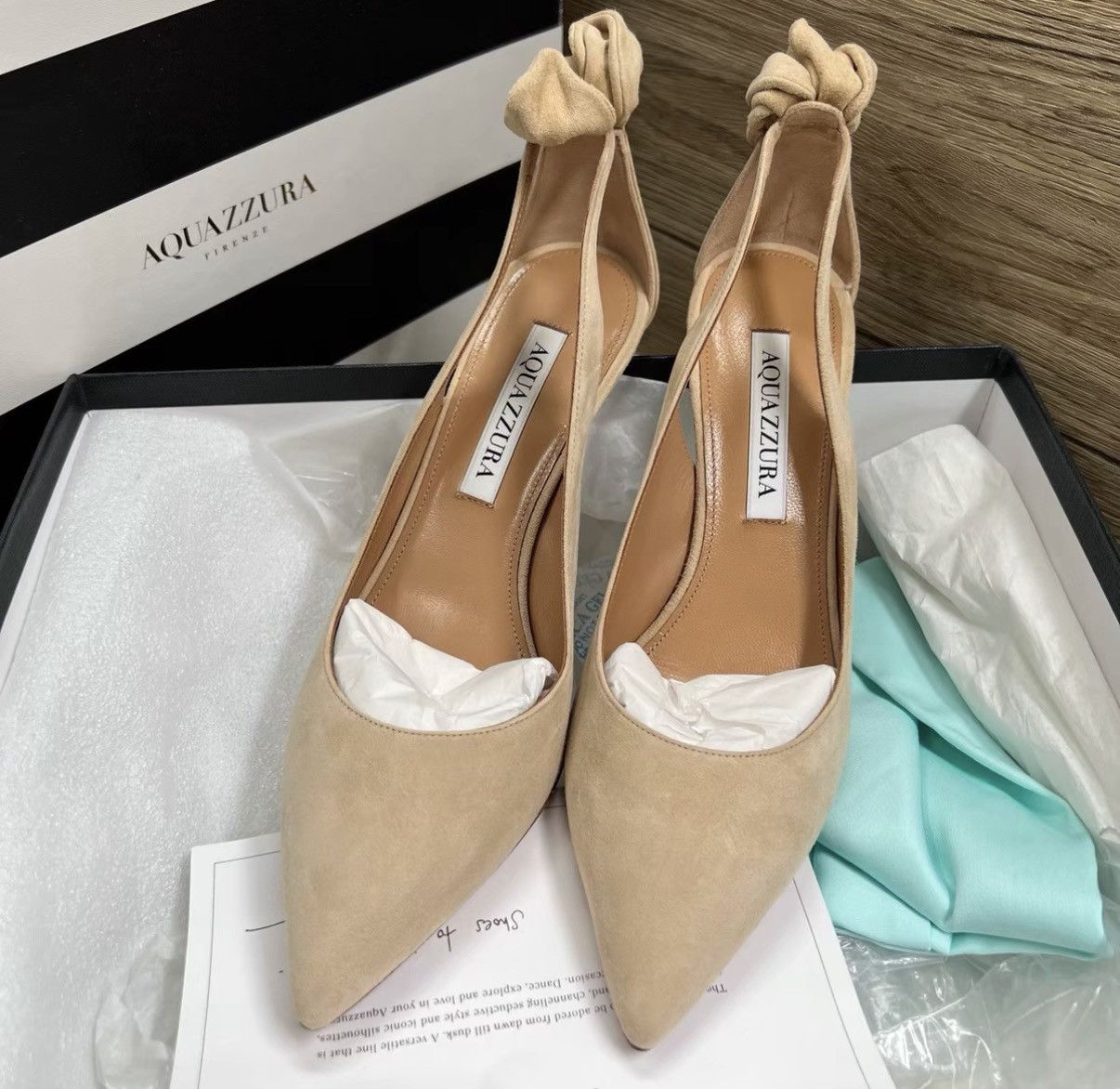 Aquazzura Aquazzura Nude High Heels J41 Size US 6 / IT 36 - 2 Thumbnail