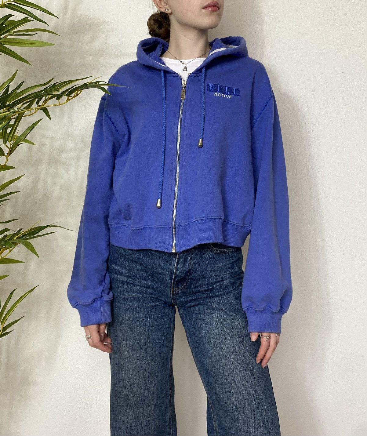 Vintage VINTAGE ELLE SPORT CROP ZIP HOODIE Size S / US 4 / IT 40 - 10 Thumbnail