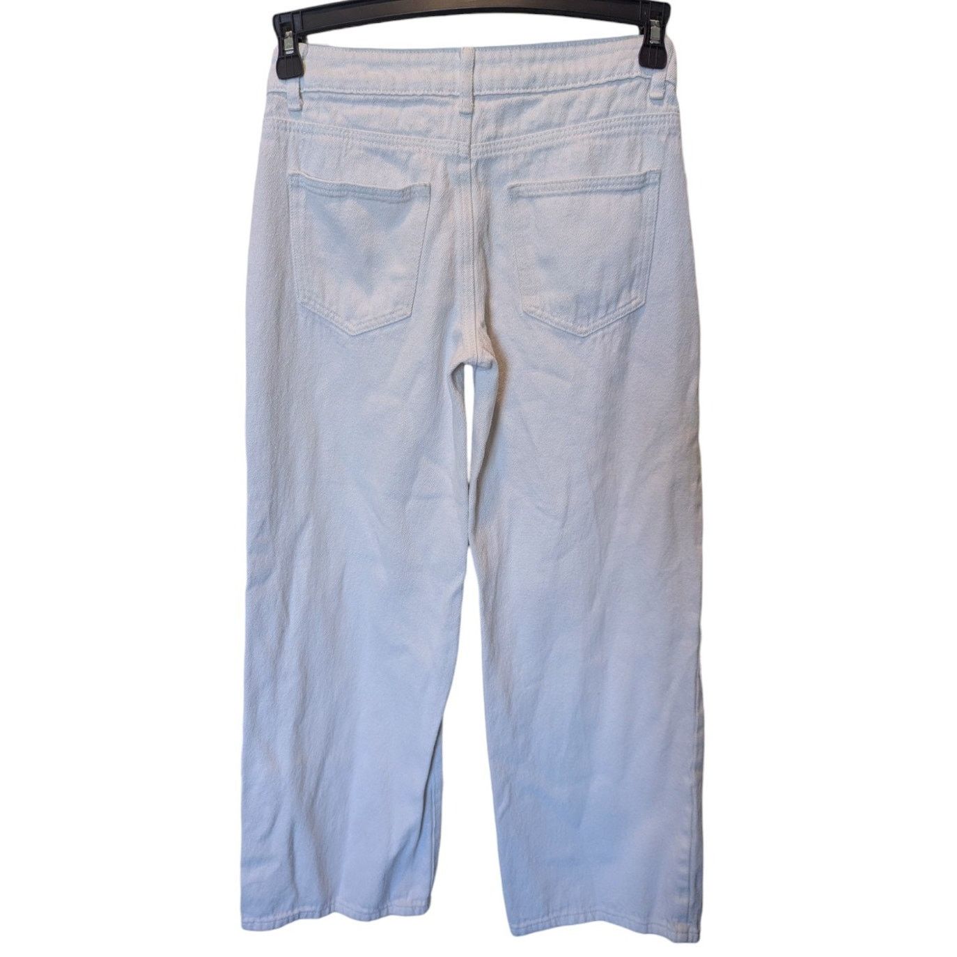 Other edikted Off-White Slouchy Gen Z Mid-Rise Wide Leg Jeans Size 28" / US 6 / IT 42 - 4 Thumbnail