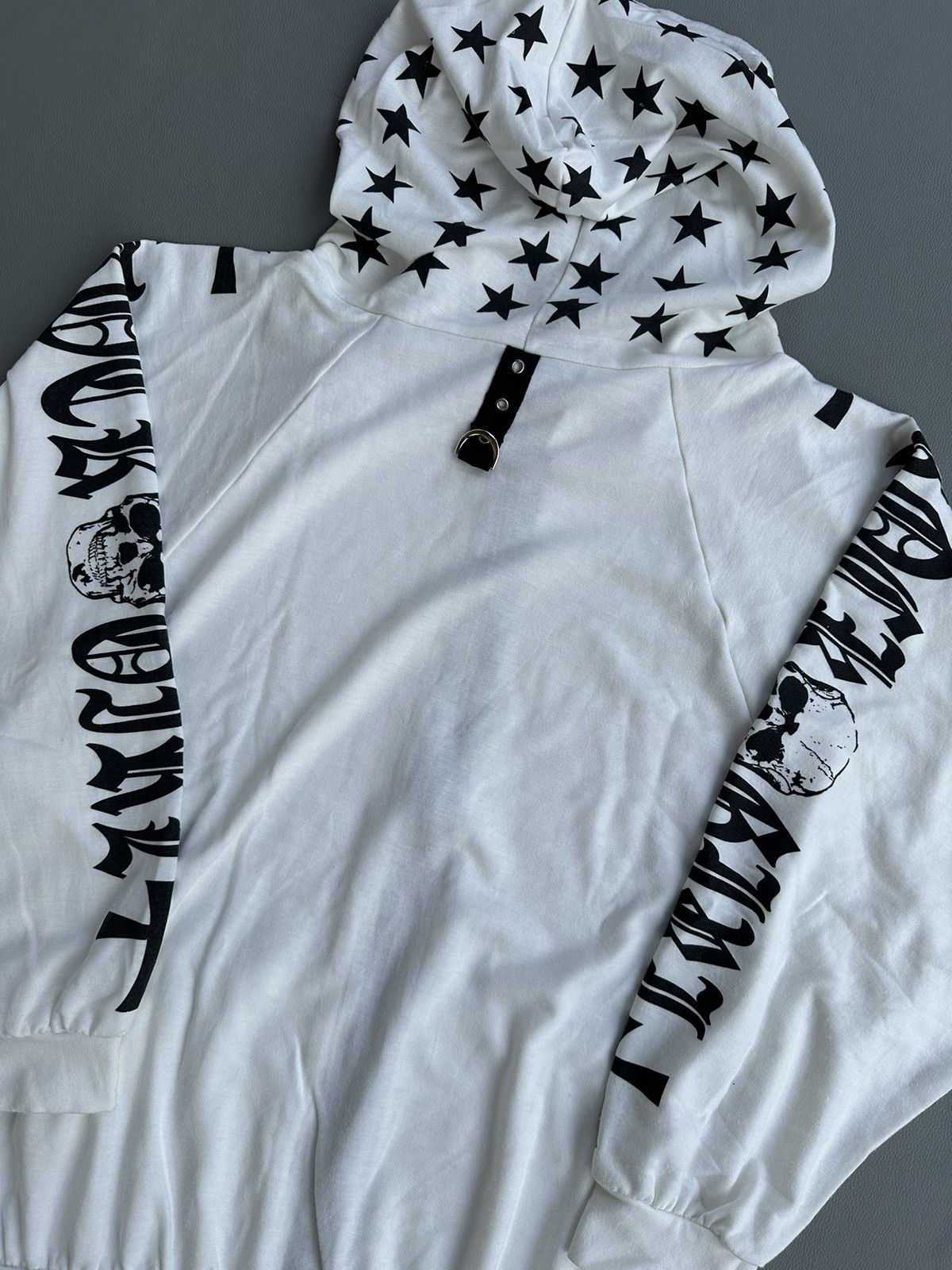 20471120 JAPANESE ROCK GIRL SKULL ZIP HOOODIE IFSIXWASNINE LGB STYLE Size L / US 10 / IT 46 - 4 Thumbnail
