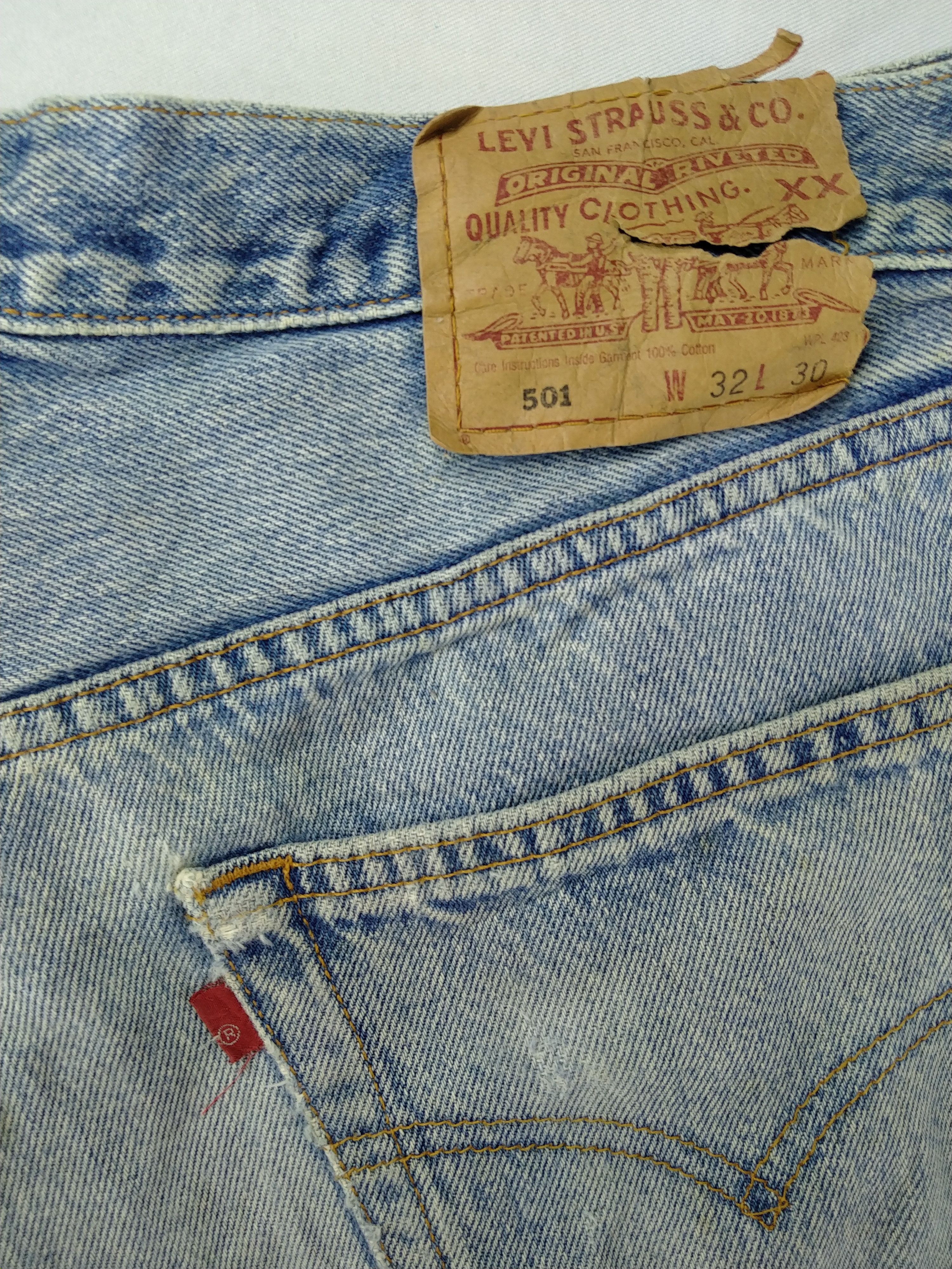 Levi's Light Wash Vintage Levi's 501 Distressed Denim 31x29.5 JN582 Size US 31 - 9 Thumbnail