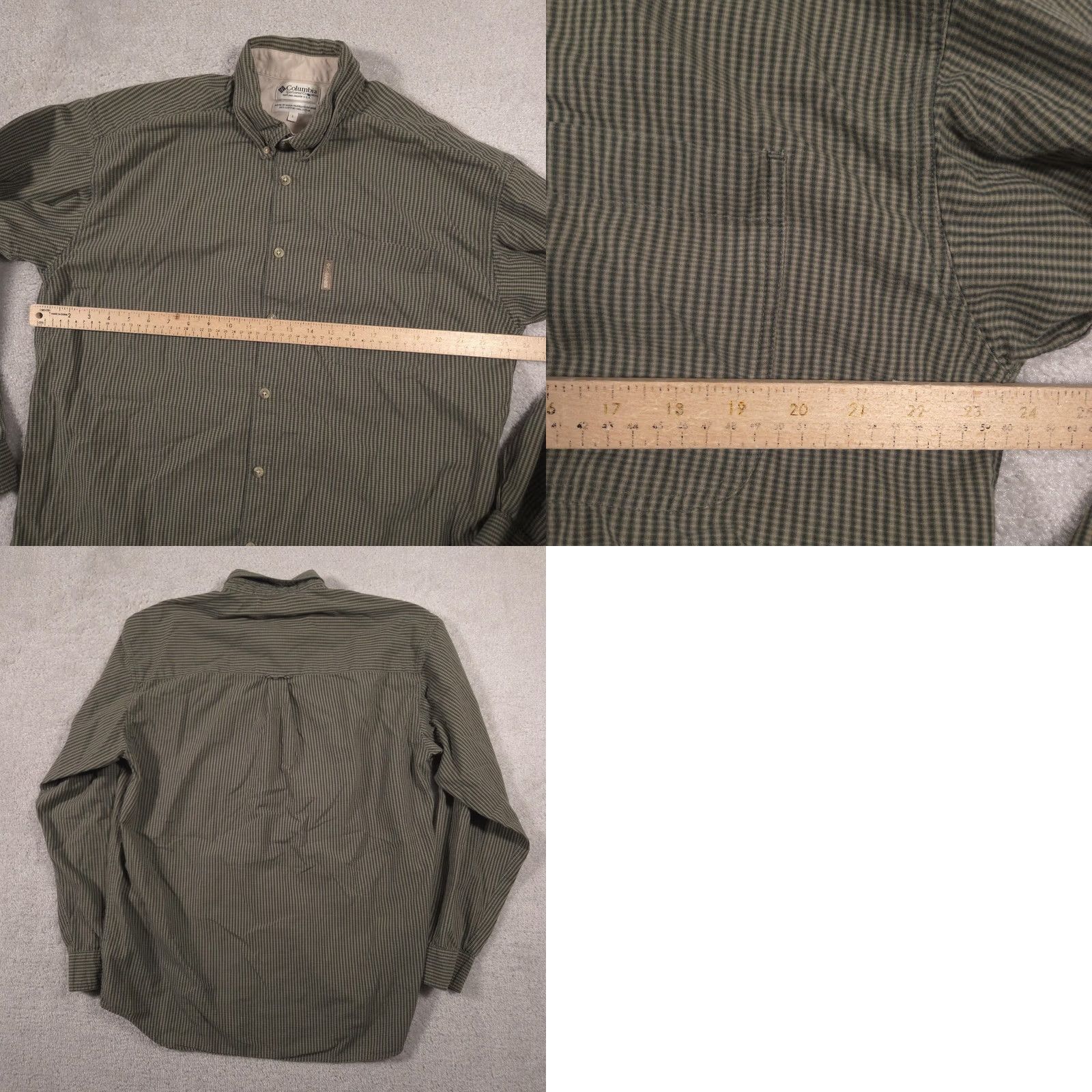 Vintage Columbia Shirt Mens L Green Check Button Front Long Sleeve Outdoor Casual Size US L / EU 52-54 / 3 - 8 Thumbnail