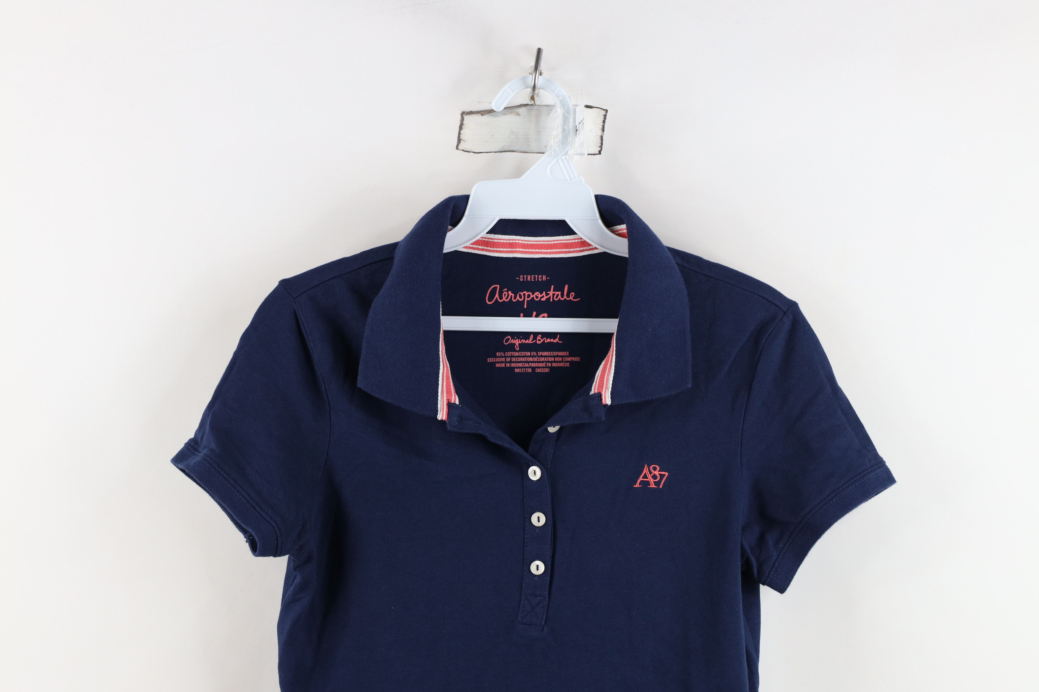 Aeropostale Vintage Y2K Aeropostale Bella Collared Polo Shirt Navy Blue Size L / US 10 / IT 46 - 2 Thumbnail