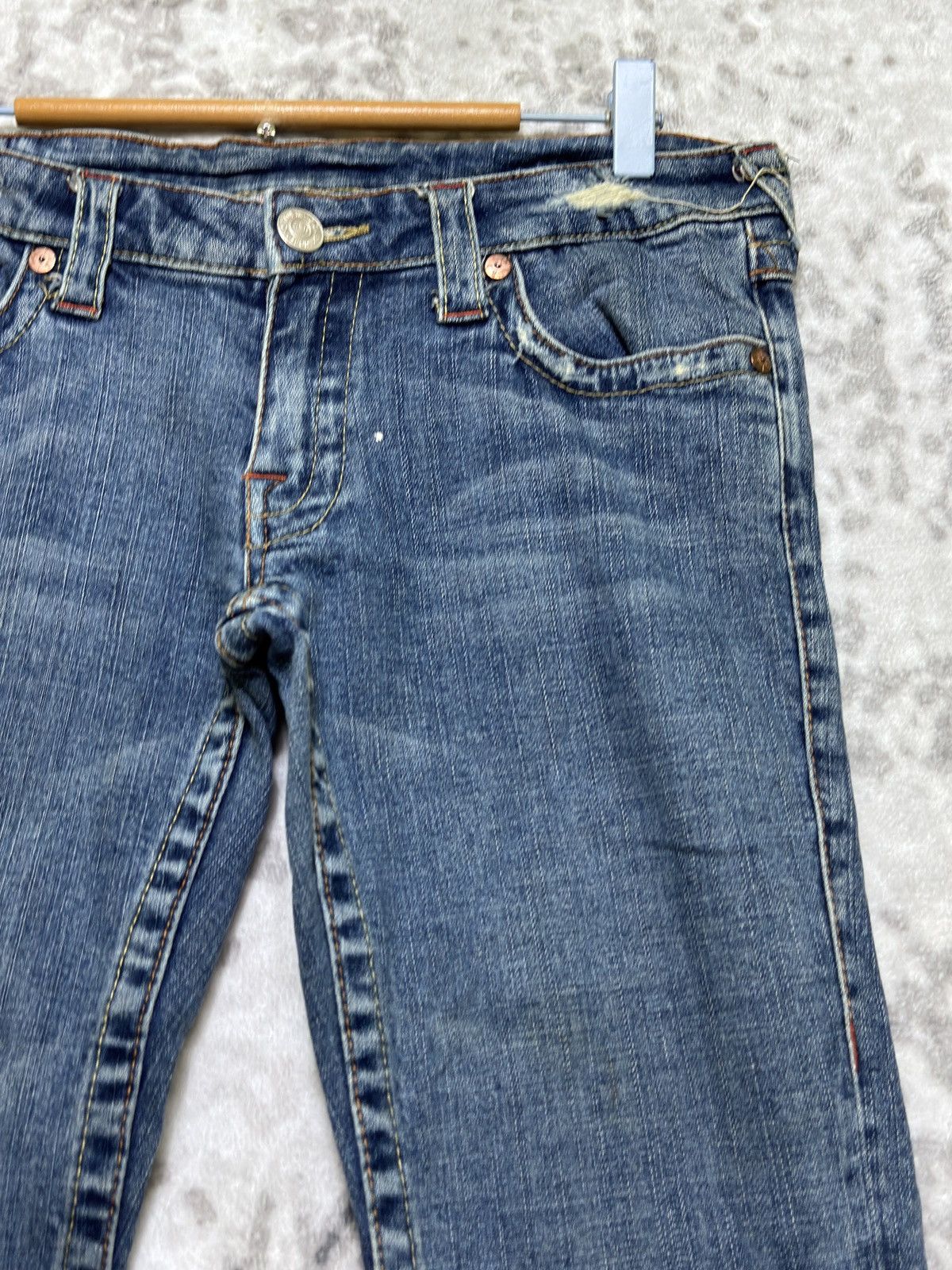 True Religion Flared True Religion Joey Distressed Boot Cut Low Rise Denim Size US 30 / EU 46 - 5 Thumbnail