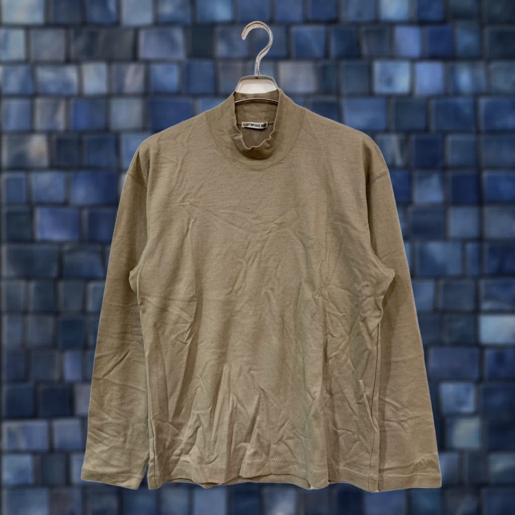 Issey Miyake ISSEY MIYAKE Wool High-Neck Knit L Beige Sweater Long Sleeve Pullover Mens Regular Size L Solid Size US L / EU 52-54 / 3 - 1 Thumbnail